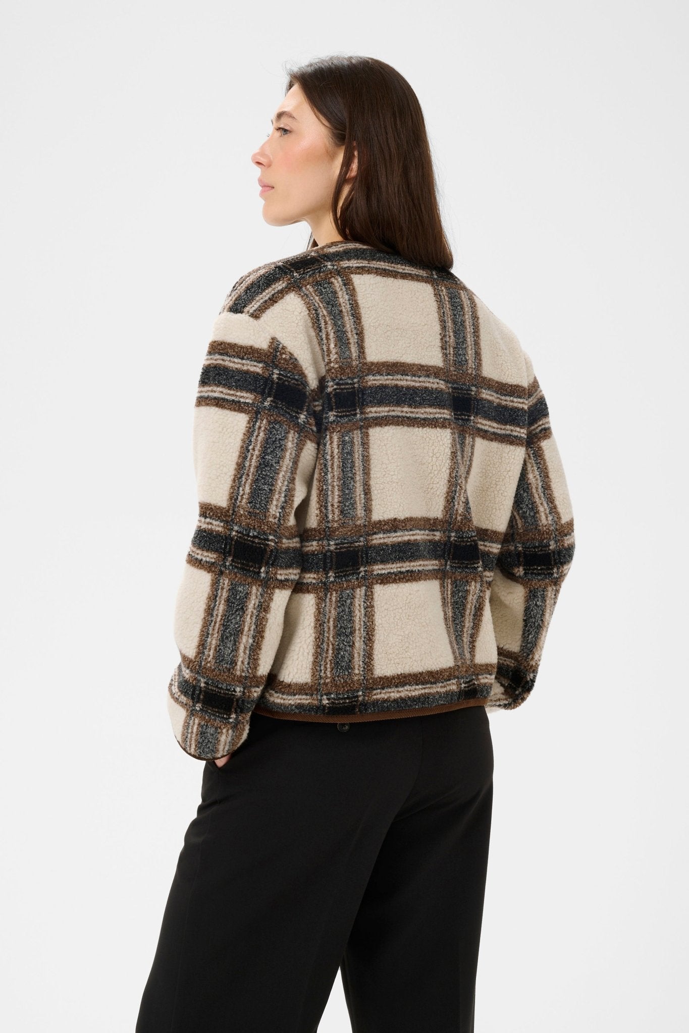 picture of Part Two Ysabell Jacket - Brown Check - Number Two - womens - fashion - clothing - Part Two 4