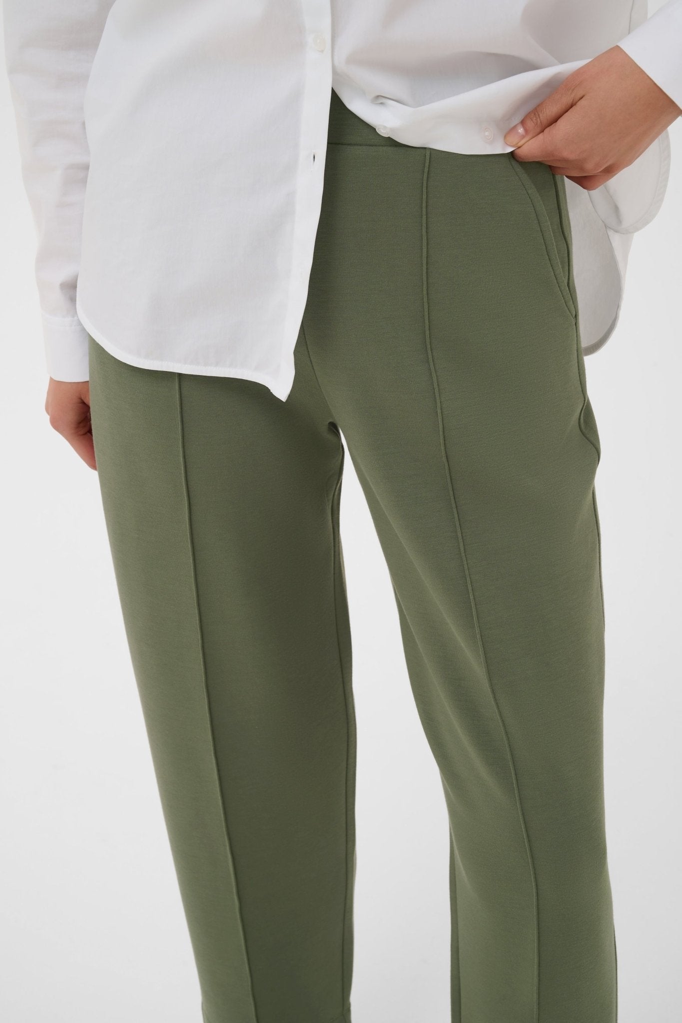 picture of Part Two Zena Trouser - Beetle Green - Number Two - womens - fashion - clothing - Part Two 4