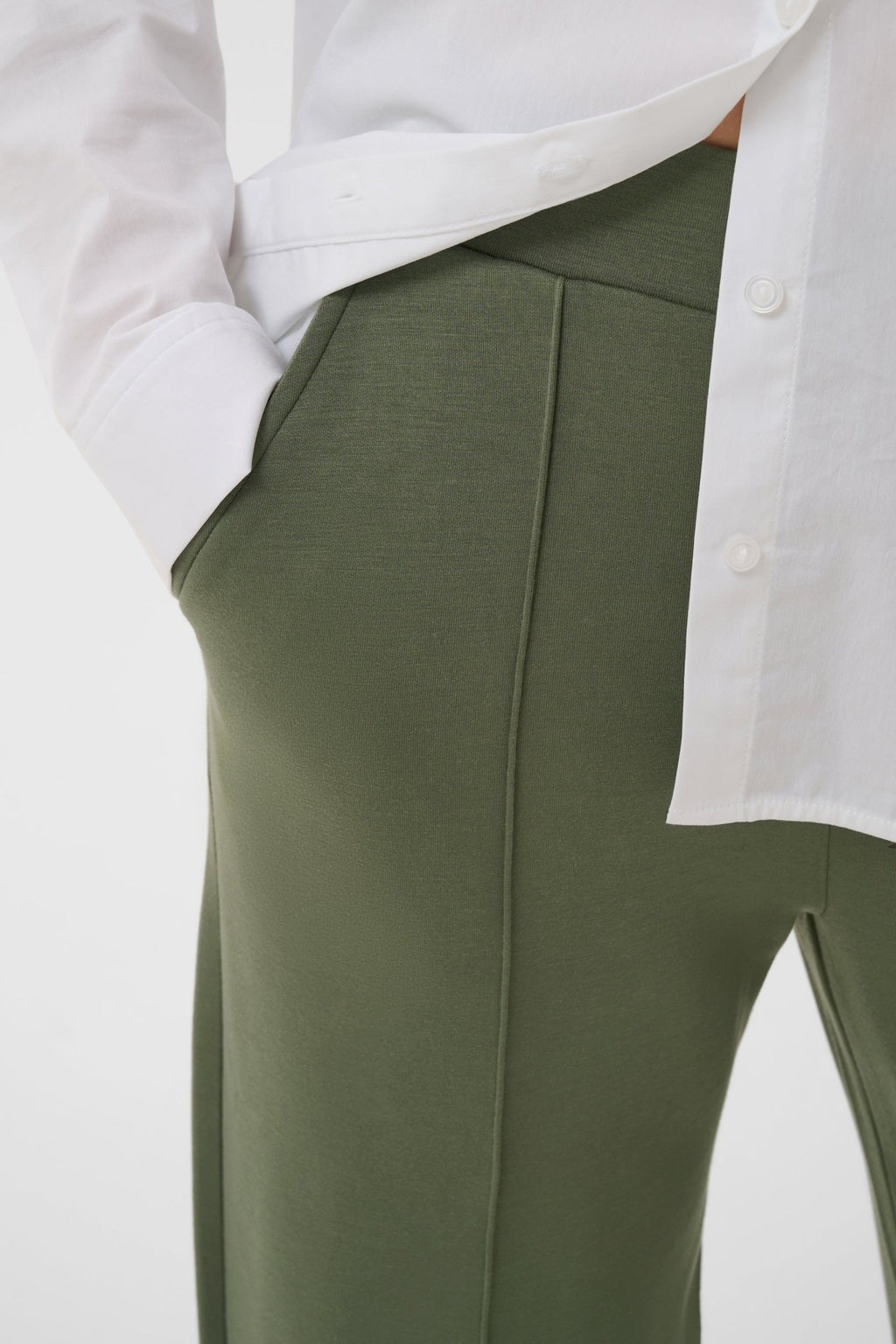 picture of Part Two Zena Trouser - Beetle Green - Number Two - womens - fashion - clothing - Part Two 3