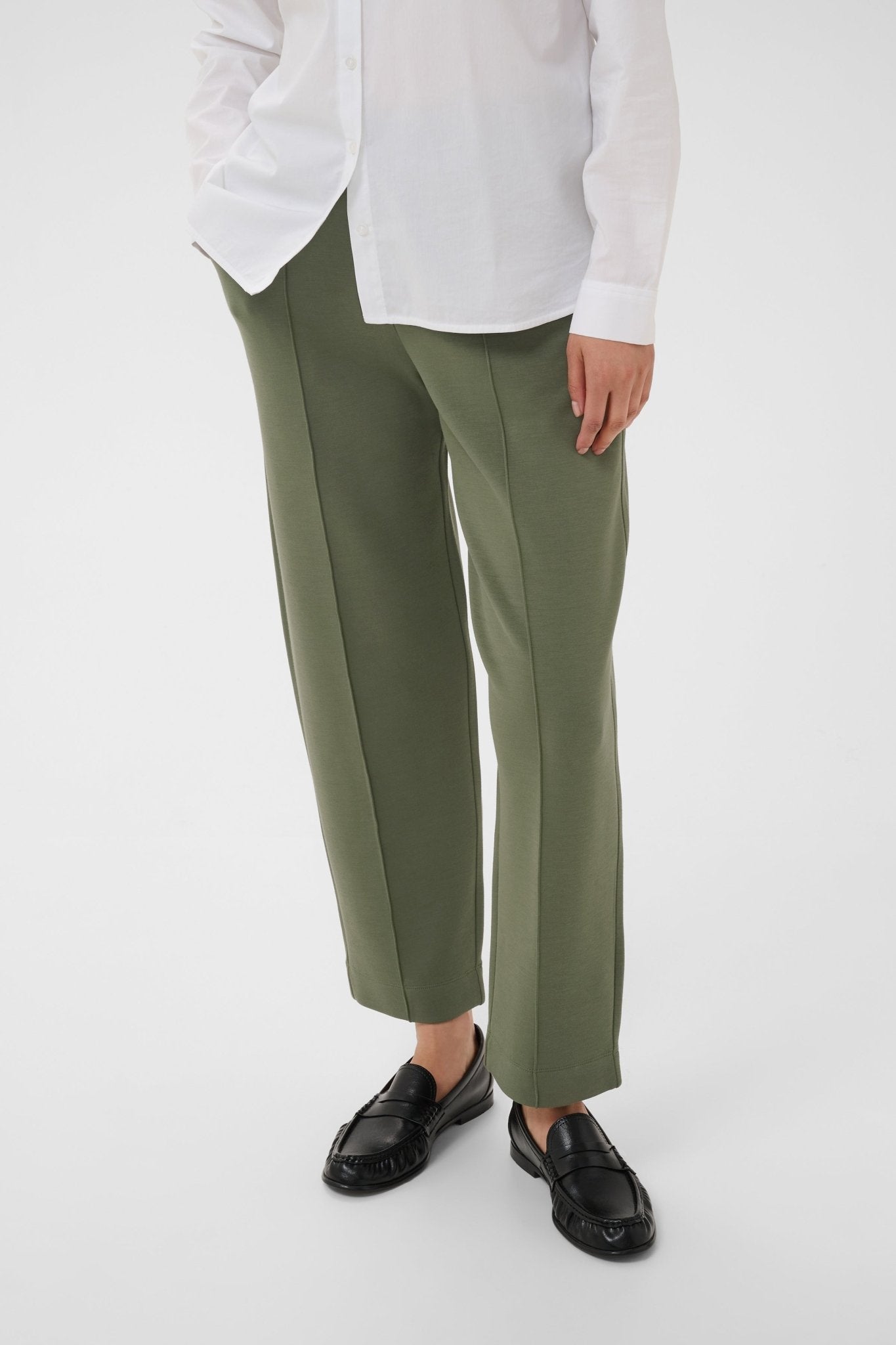 picture of Part Two Zena Trouser - Beetle Green - Number Two - womens - fashion - clothing - Part Two 2