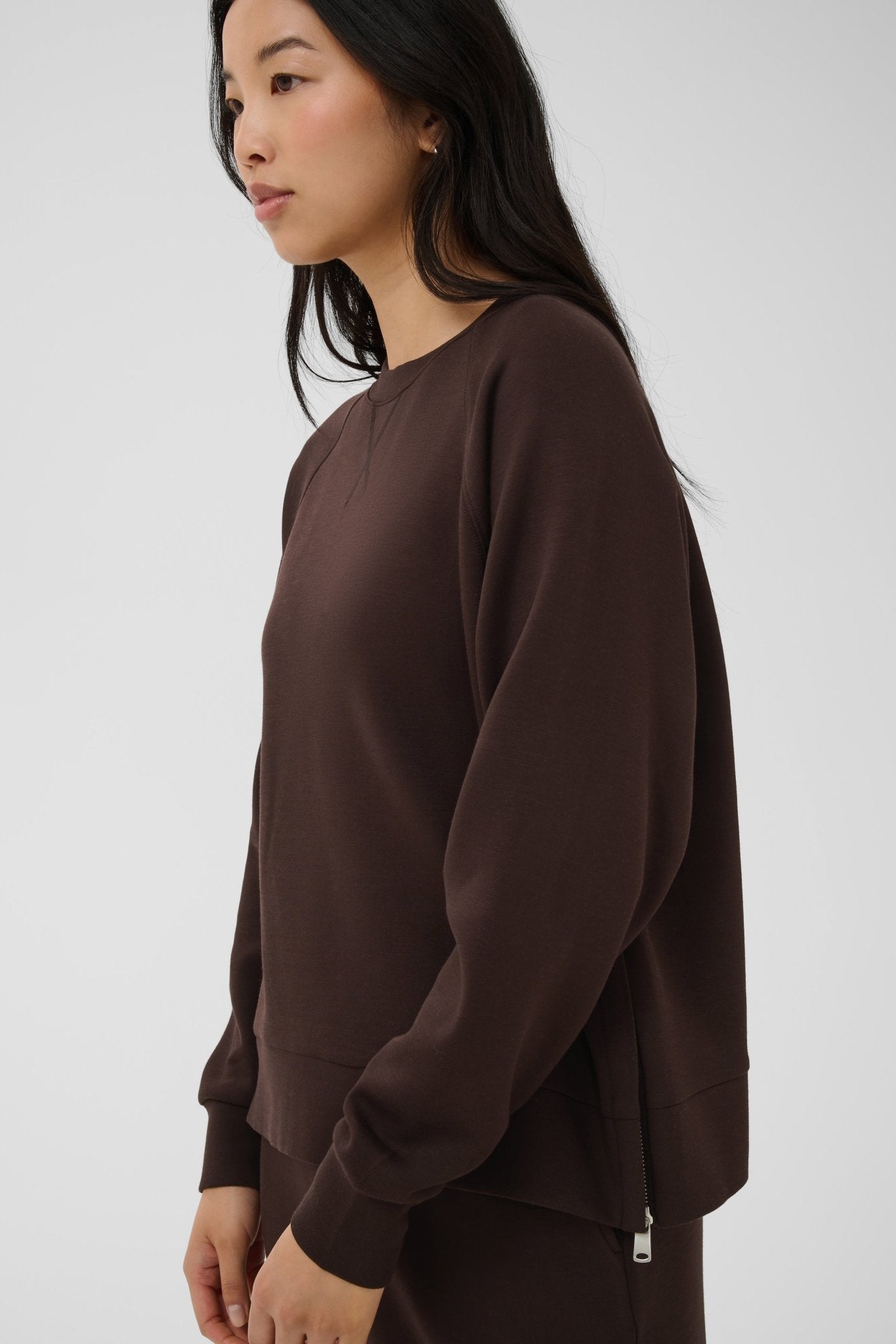 picture of Part Two Zola Sweatshirt - Mole/Chocolate - Number Two - womens - fashion - clothing - Part Two 1