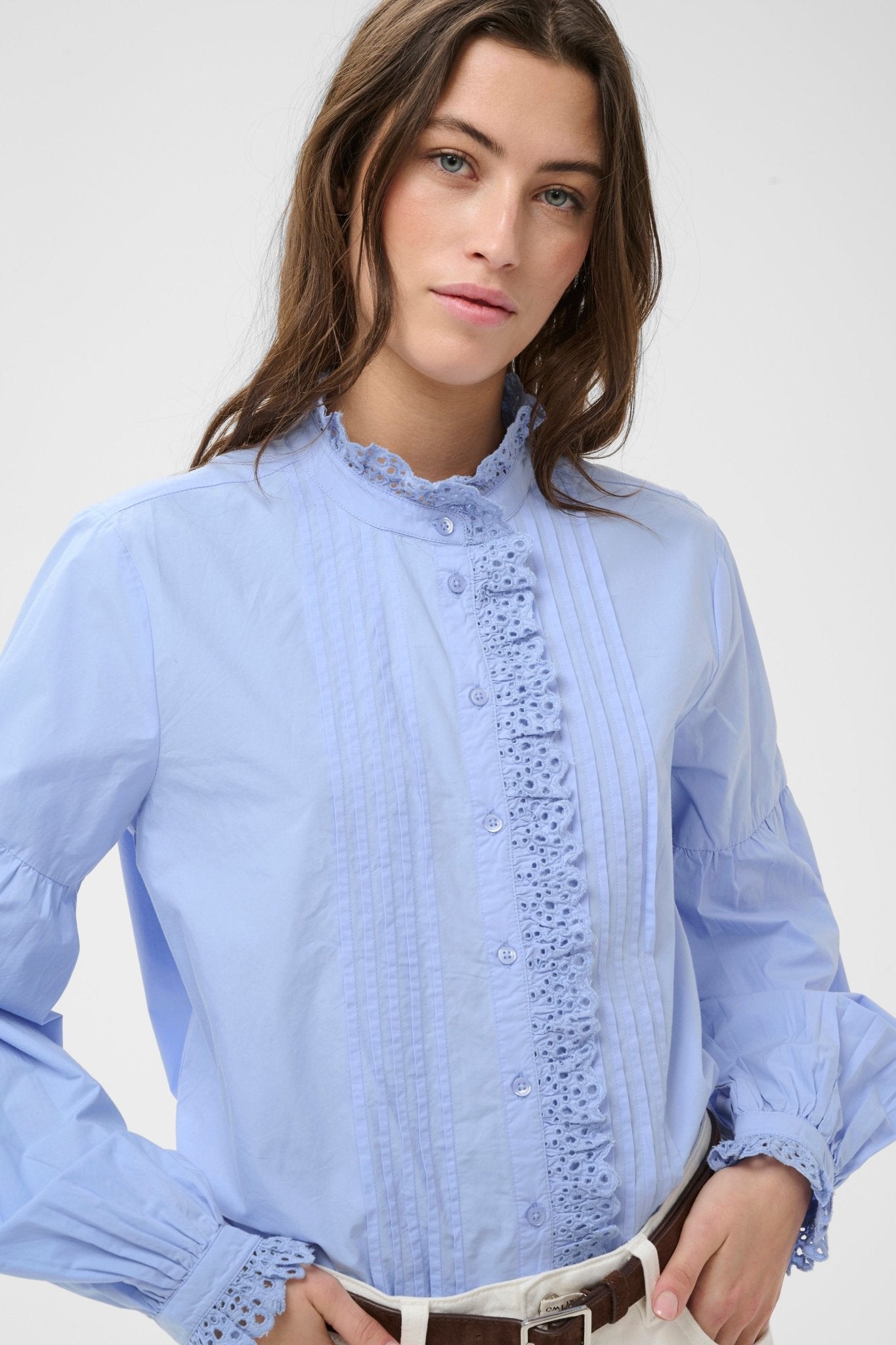picture of Part Two Anastasja Shirt - Serenity Blue - Number Two - womens - fashion - clothing - Part Two 1
