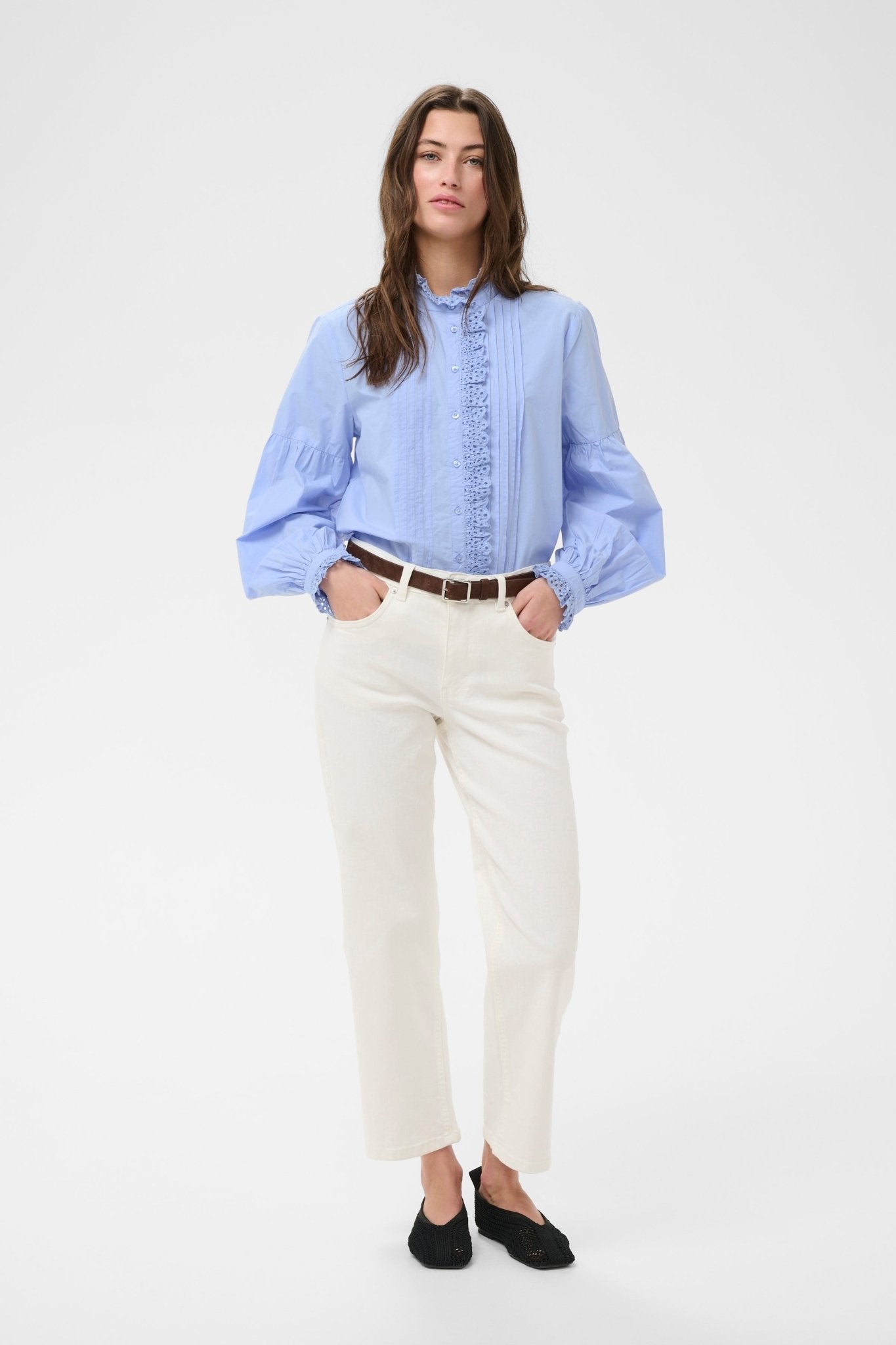 picture of Part Two Anastasja Shirt - Serenity Blue - Number Two - womens - fashion - clothing - Part Two 4