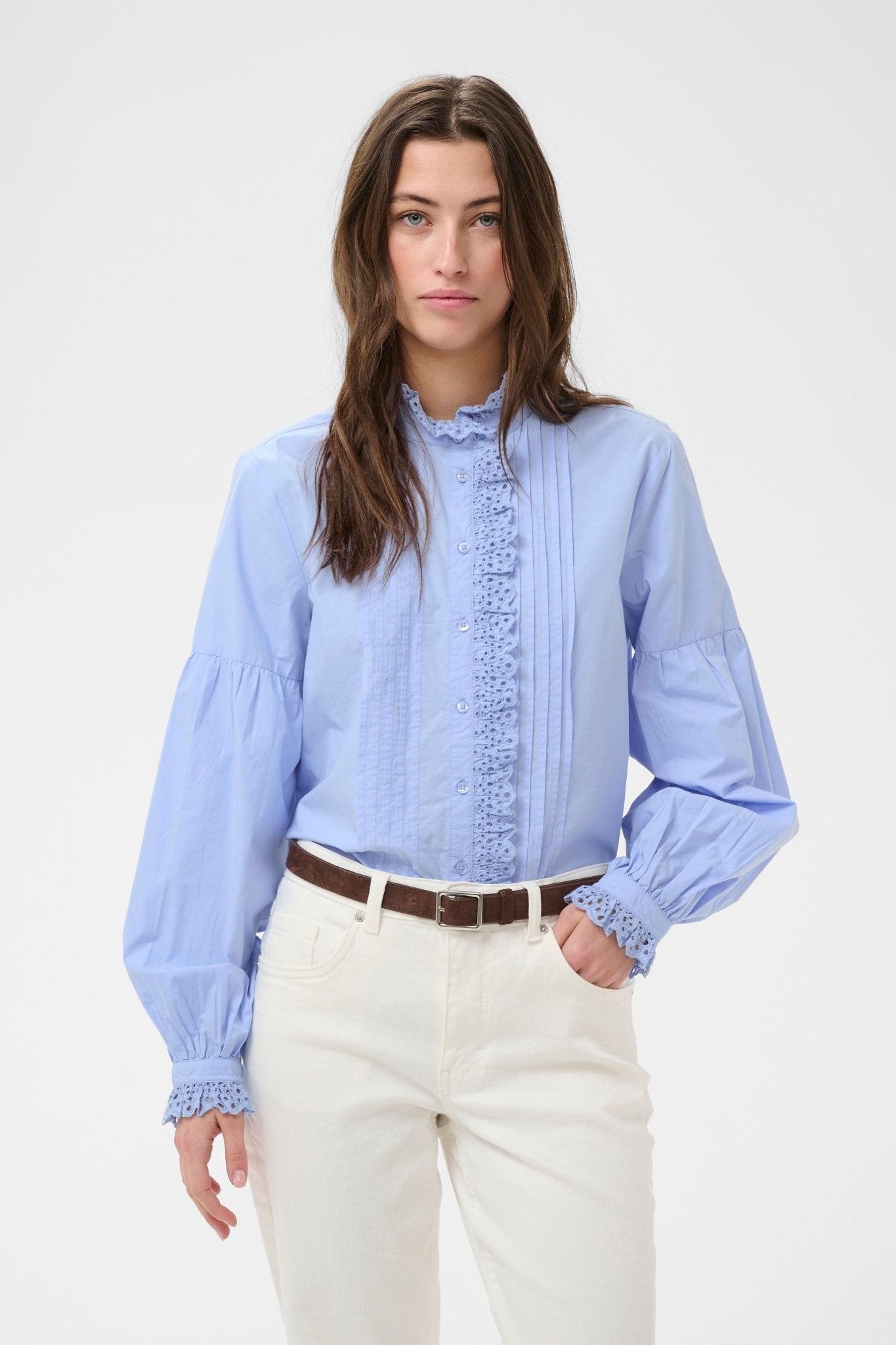 picture of Part Two Anastasja Shirt - Serenity Blue - Number Two - womens - fashion - clothing - Part Two 2