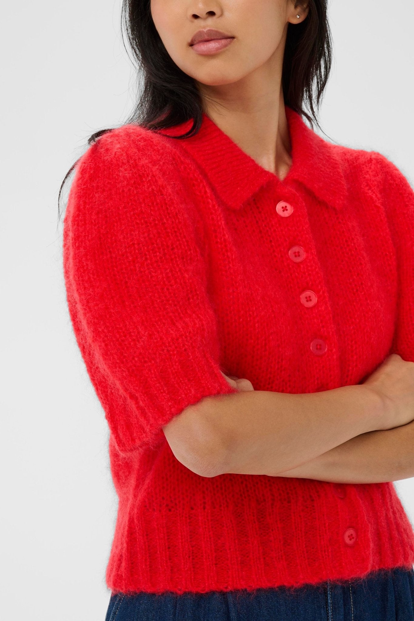 picture of Part Two Vernoni Cardigan - Poppy Red - Number Two - womens - fashion - clothing - Part Two 2