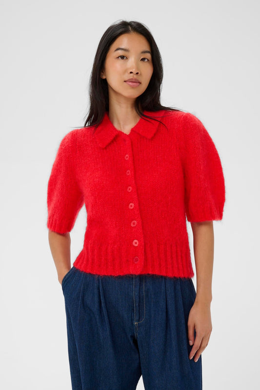 picture of Part Two Vernoni Cardigan - Poppy Red - Number Two - womens - fashion - clothing - Part Two 1