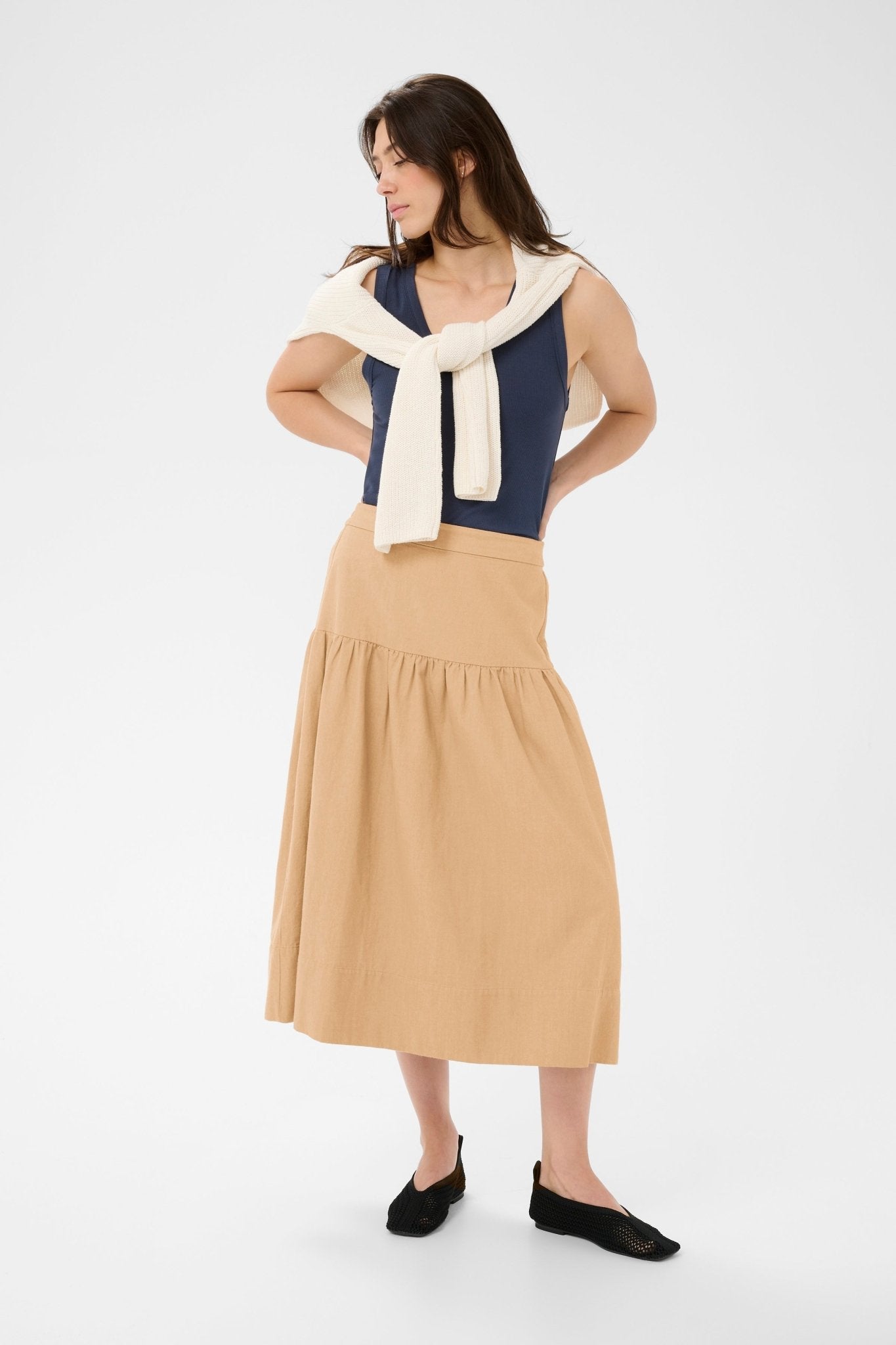picture of Part Two Nellie PW Skirt - Travertine/Beige - Number Two - womens - fashion - clothing - Part Two 1