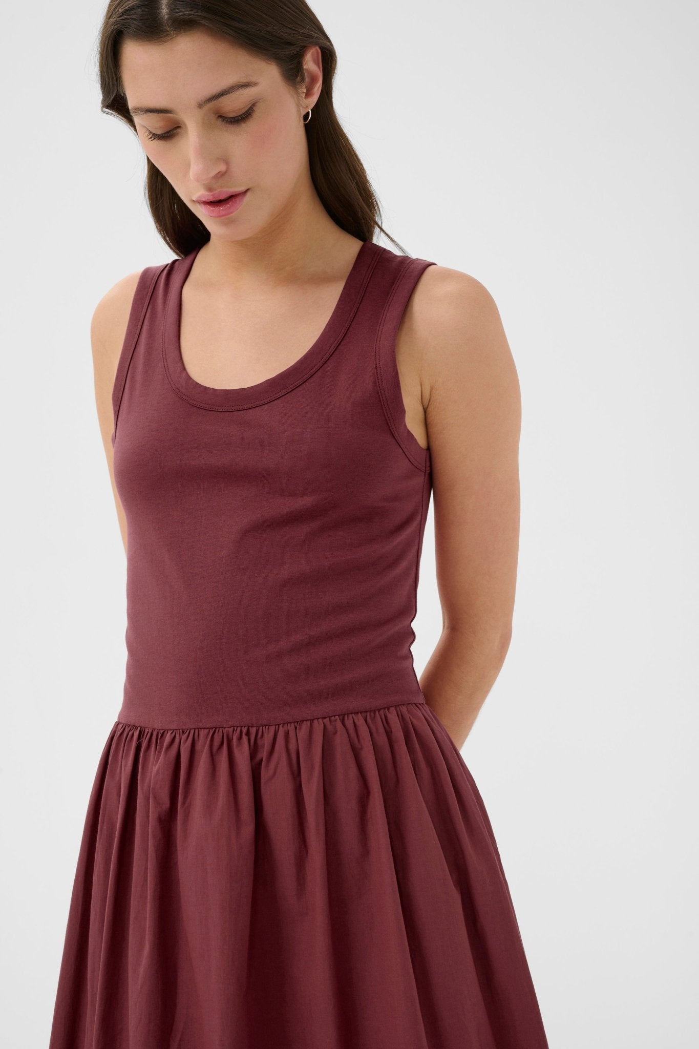 picture of Part Two Bodhi Sleeveless Cotton Dress - Burnt Russet - Number Two - womens - fashion - clothing - Part Two 2
