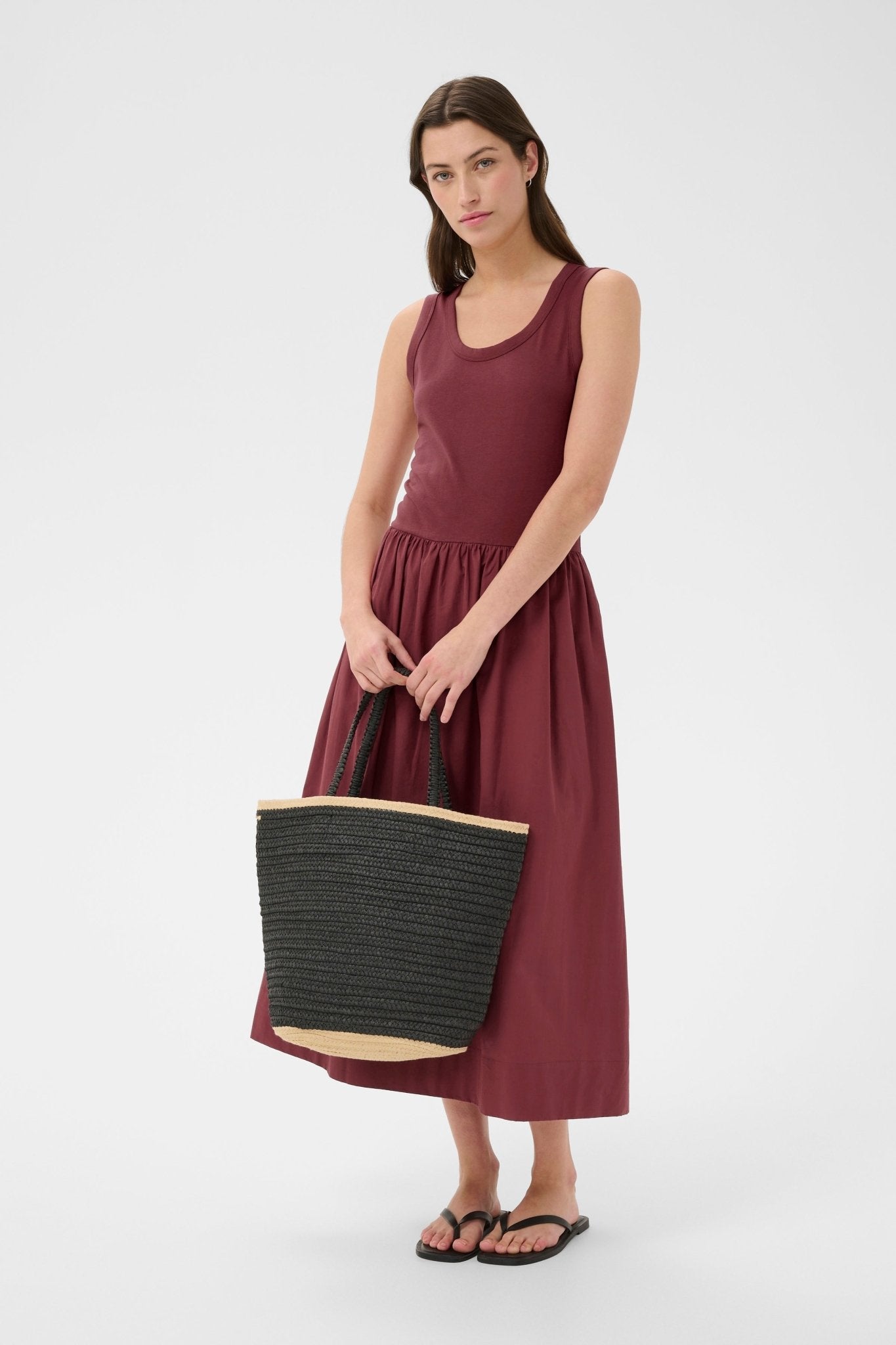 picture of Part Two Bodhi Sleeveless Cotton Dress - Burnt Russet - Number Two - womens - fashion - clothing - Part Two 1