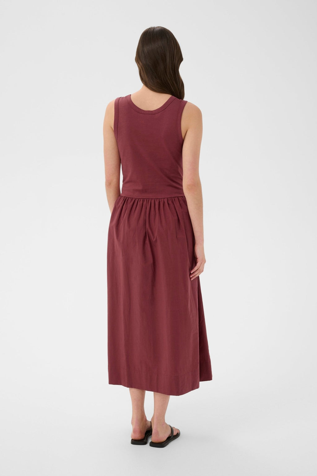 picture of Part Two Bodhi Sleeveless Cotton Dress - Burnt Russet - Number Two - womens - fashion - clothing - Part Two 4