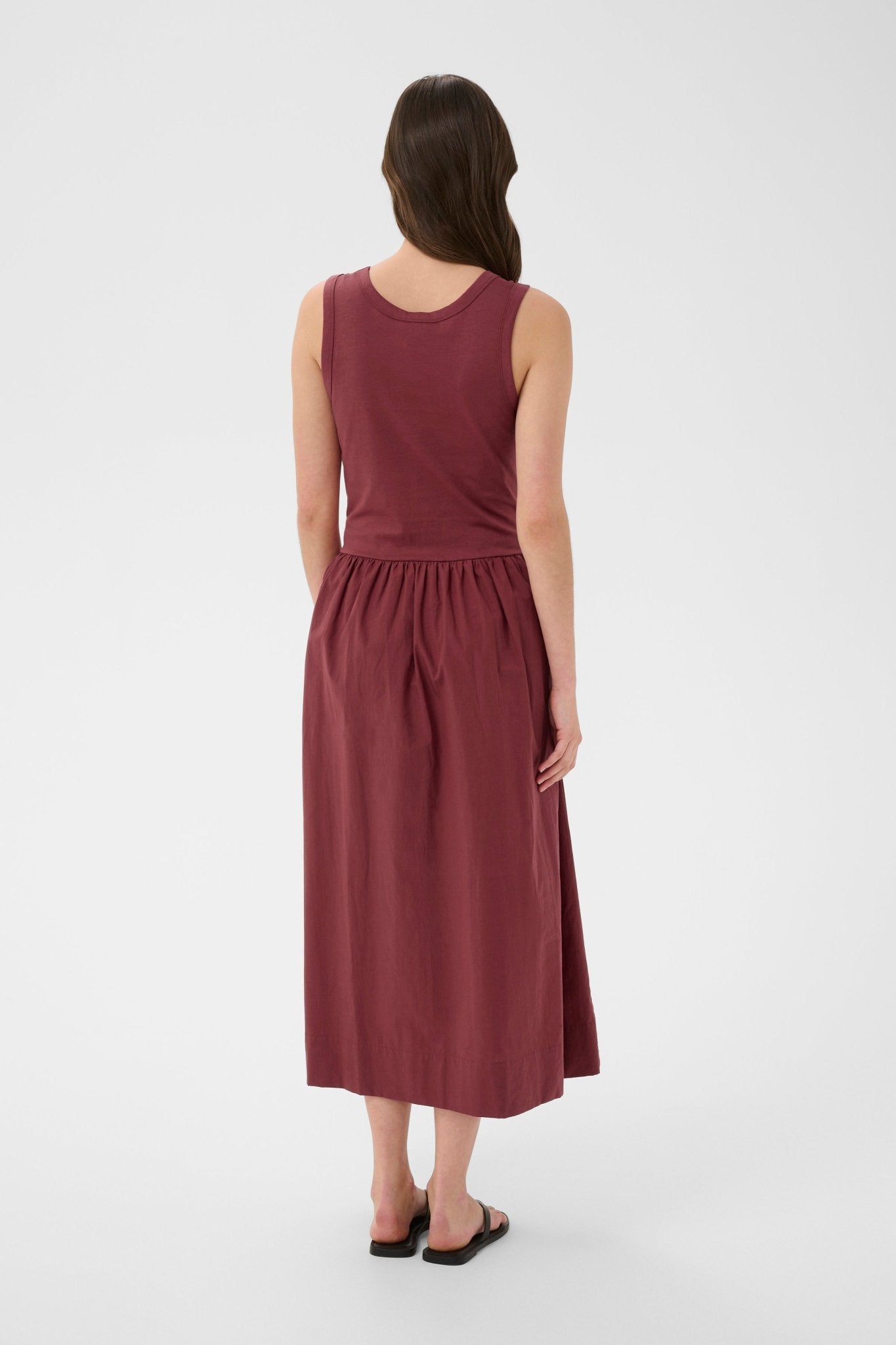 picture of Part Two Bodhi Sleeveless Cotton Dress - Burnt Russet - Number Two - womens - fashion - clothing - Part Two 4