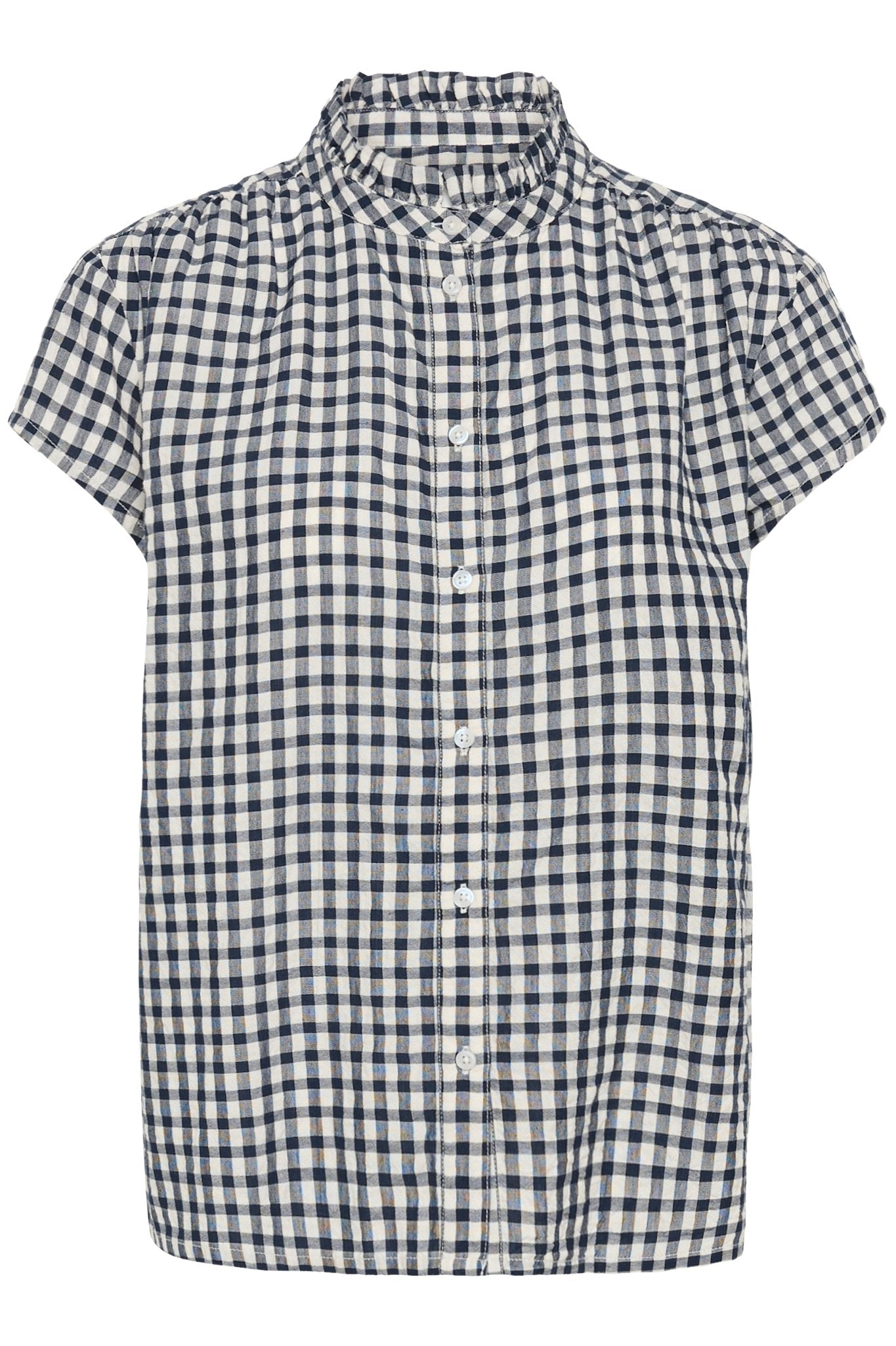 picture of Part Two Bjanka Check Blouse - Navy/White - Number Two - womens - fashion - clothing - Part Two 5
