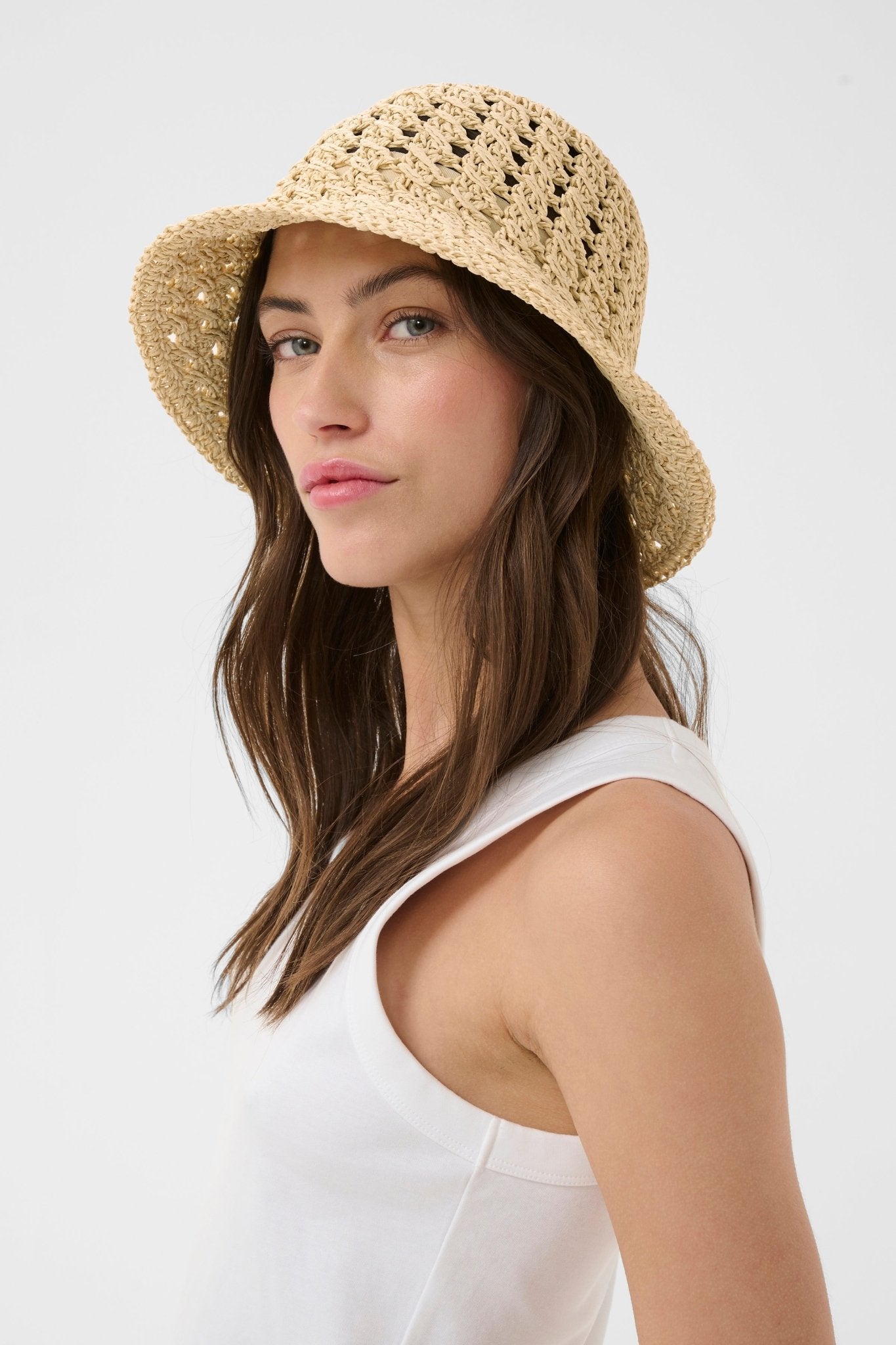 picture of Part Two Beinta Hat - Natural Straw Stitch - Number Two - womens - fashion - accessories - Part Two 2