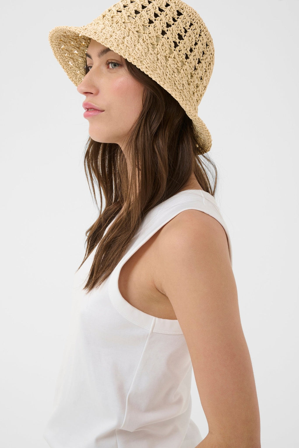 picture of Part Two Beinta Hat - Natural Straw Stitch - Number Two - womens - fashion - accessories - Part Two 3