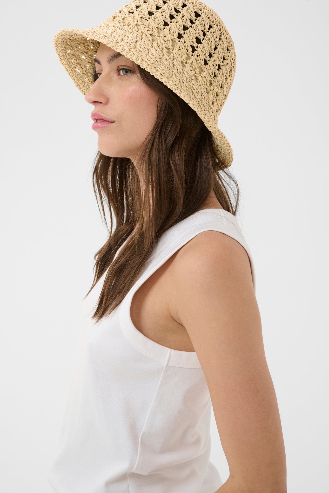 picture of Part Two Beinta Hat - Natural Straw Stitch - Number Two - womens - fashion - accessories - Part Two 3