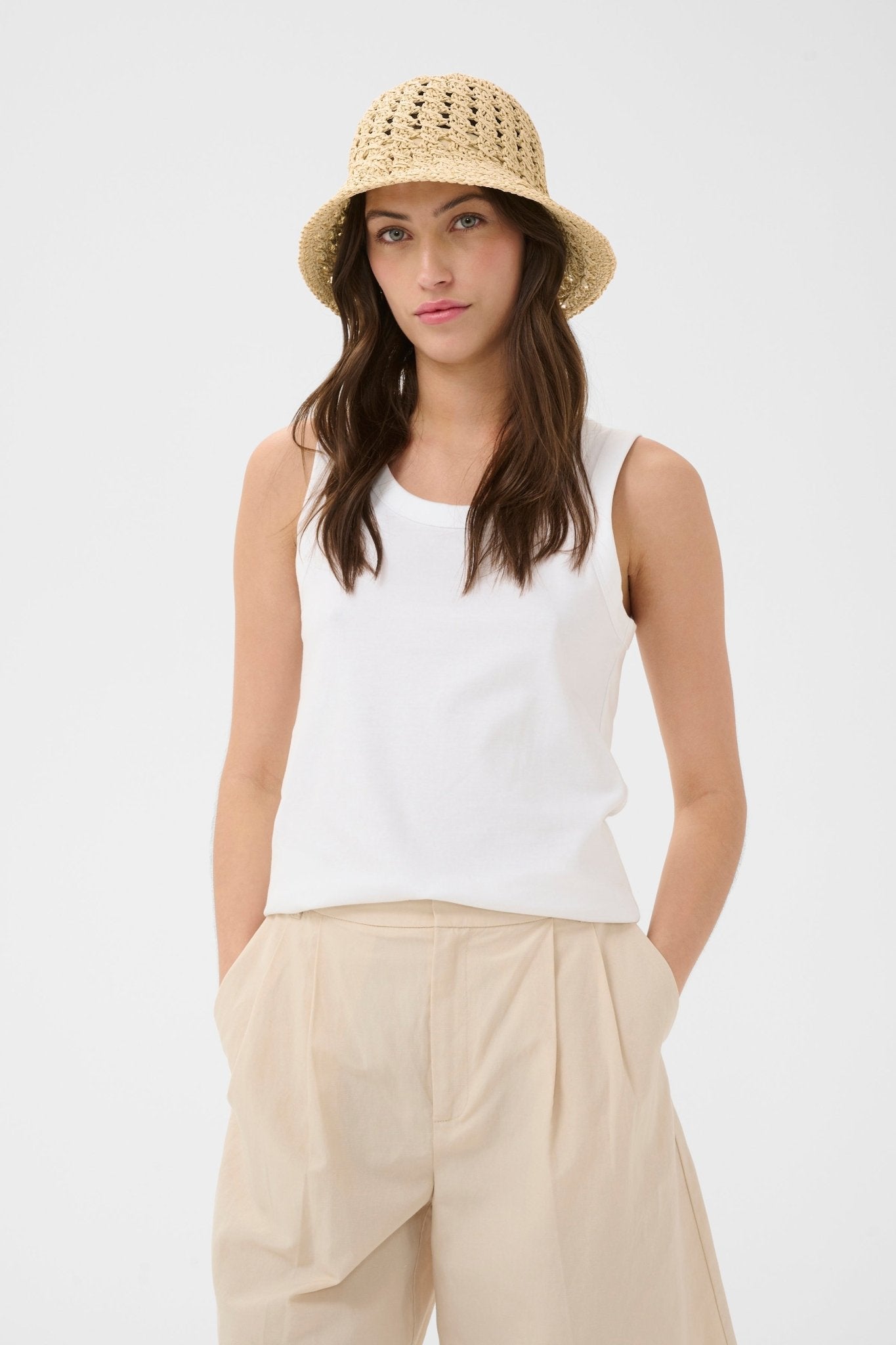 picture of Part Two Beinta Hat - Natural Straw Stitch - Number Two - womens - fashion - accessories - Part Two 4