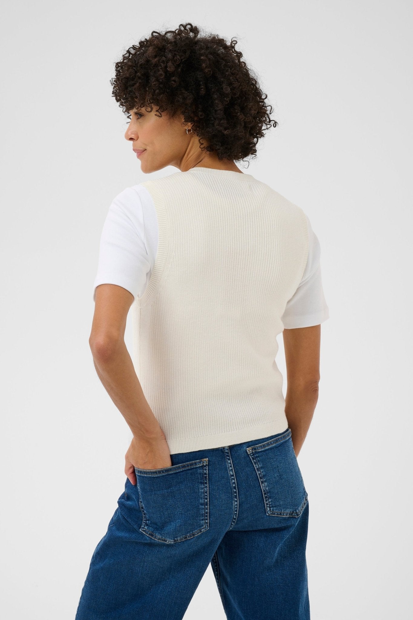 picture of Part Two Gemma Waistcoat - Whisper White - Number Two - womens - fashion - clothing - Part Two 3