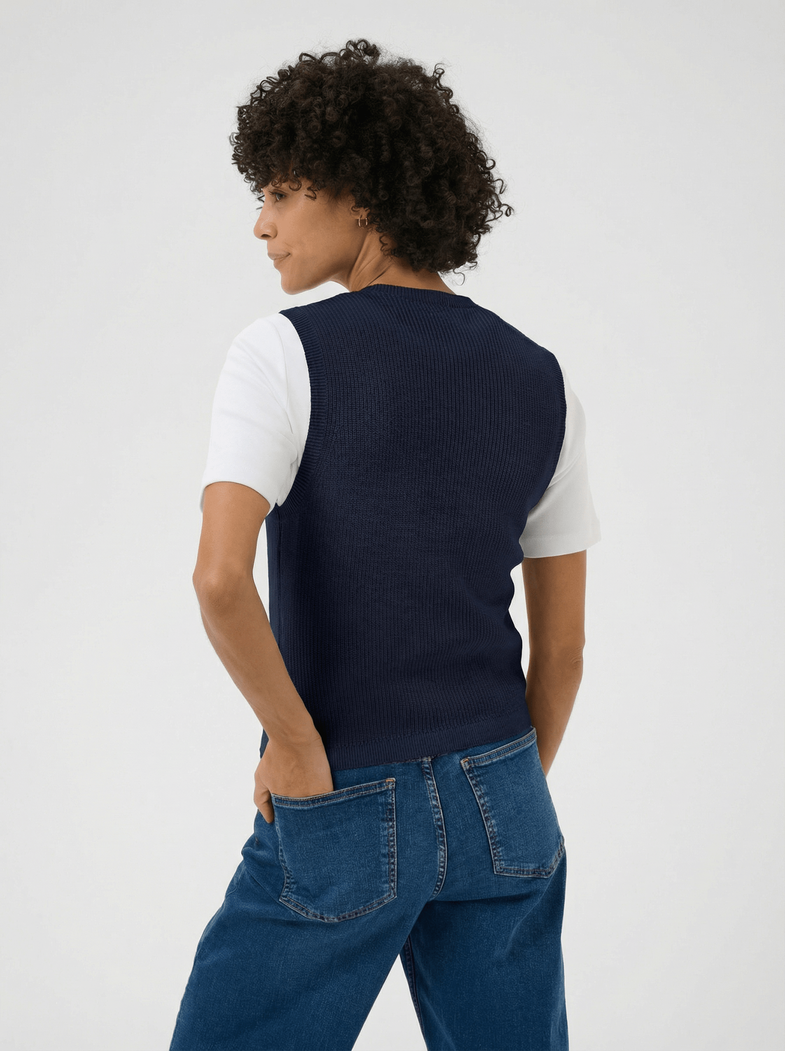 picture of Part Two Gemma Waistcoat - Dark Navy - Number Two - womens - fashion - clothing - Part Two 2