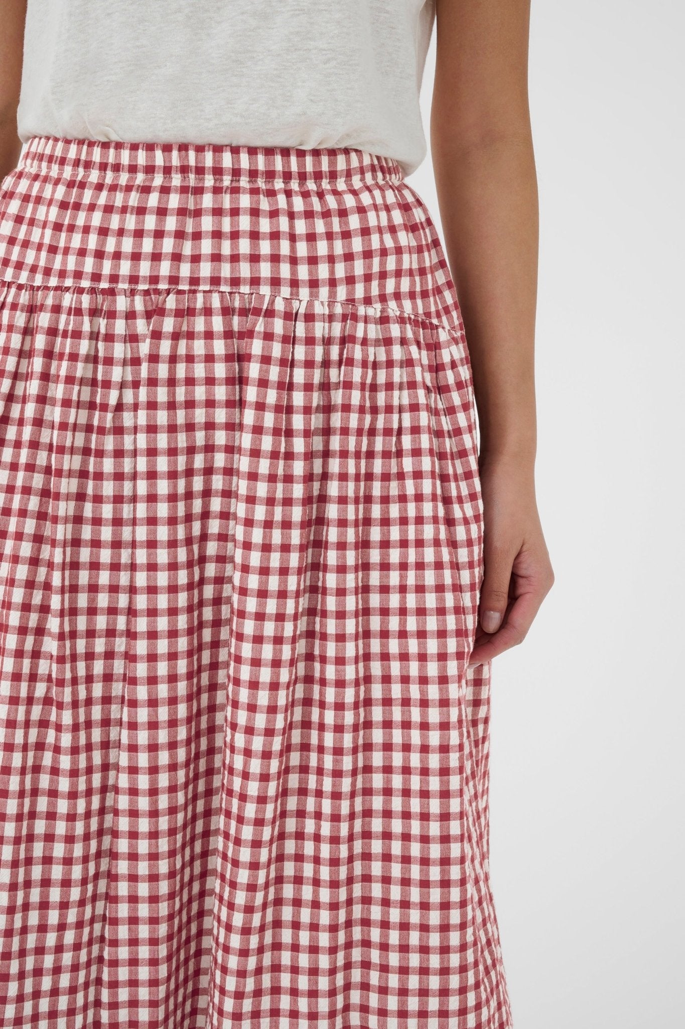 picture of Part Two Brunhild Skirt - Burnt Russet Check - Number Two - womens - fashion - clothing - Part Two 4