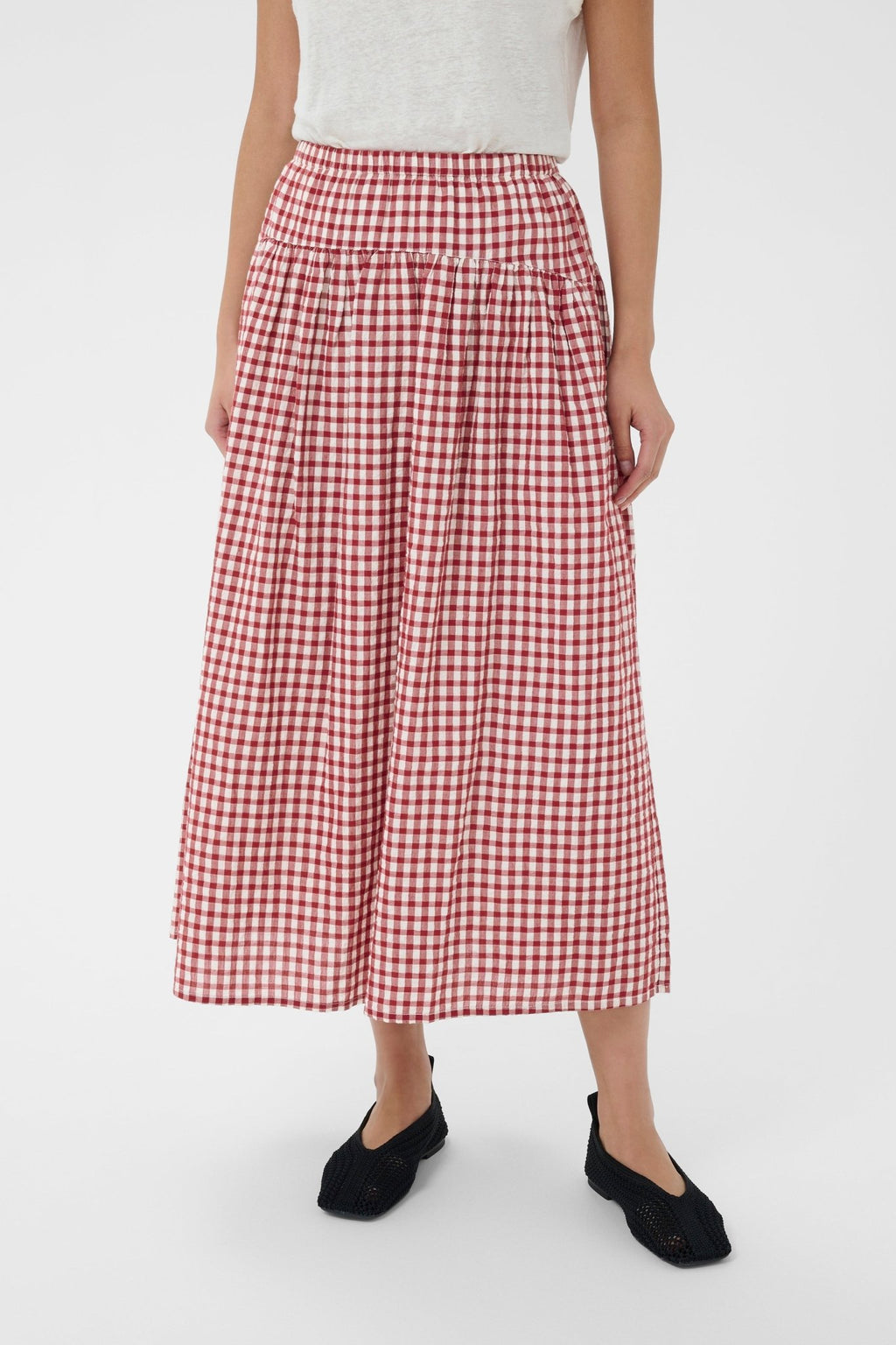picture of Part Two Brunhild Skirt - Burnt Russet Check - Number Two - womens - fashion - clothing - Part Two 2
