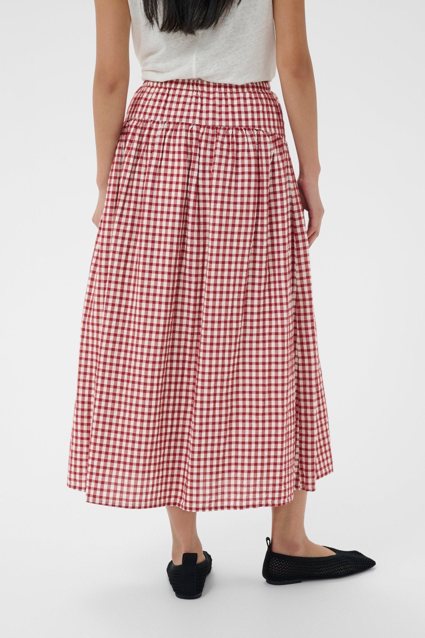 picture of Part Two Brunhild Skirt - Burnt Russet Check - Number Two - womens - fashion - clothing - Part Two 3