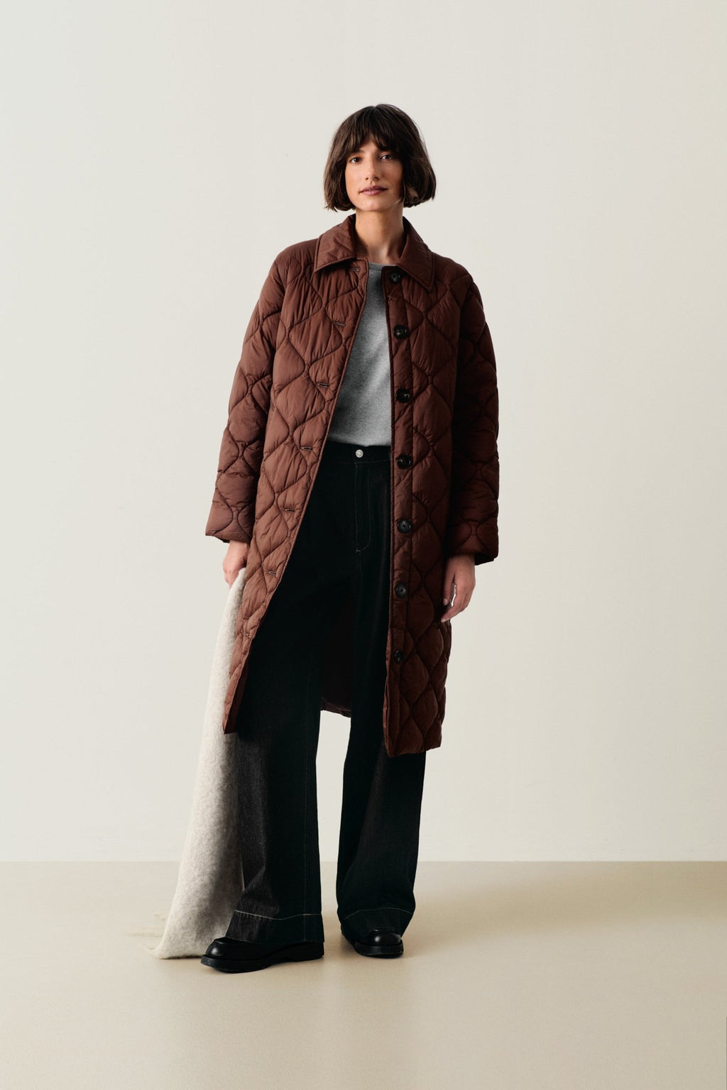 picture of Part Two Carine Quilted Coat - Downton Brown - Number Two - womens - fashion - clothing - Part Two 1