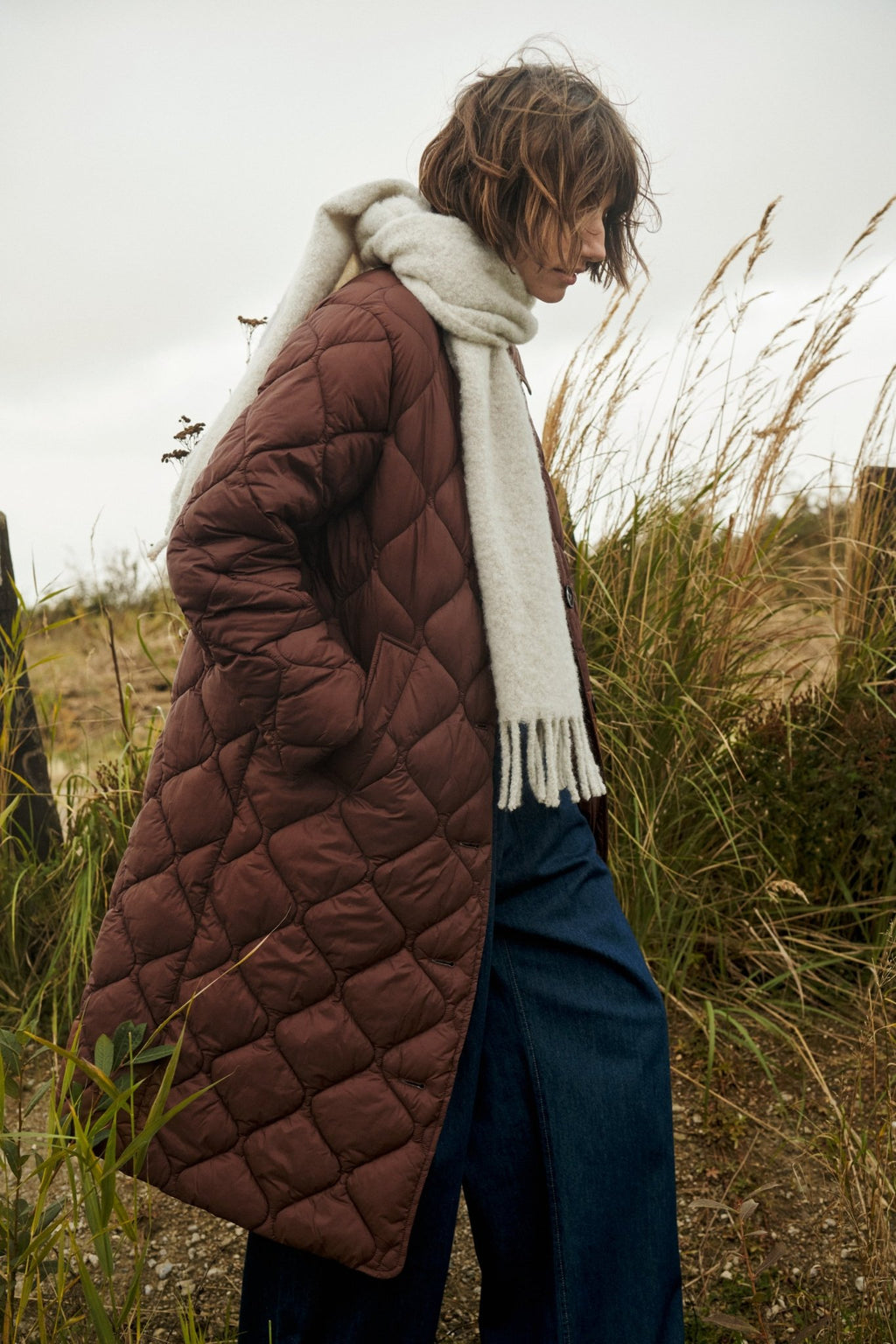 picture of Part Two Carine Quilted Coat - Downton Brown - Number Two - womens - fashion - clothing - Part Two 5