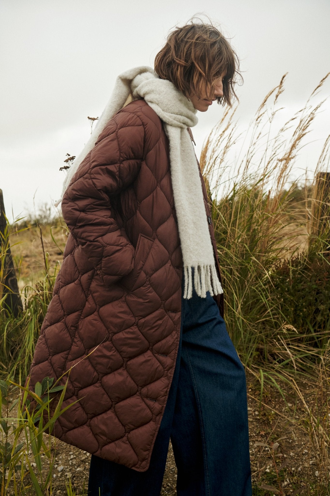 picture of Part Two Carine Quilted Coat - Downton Brown - Number Two - womens - fashion - clothing - Part Two 5