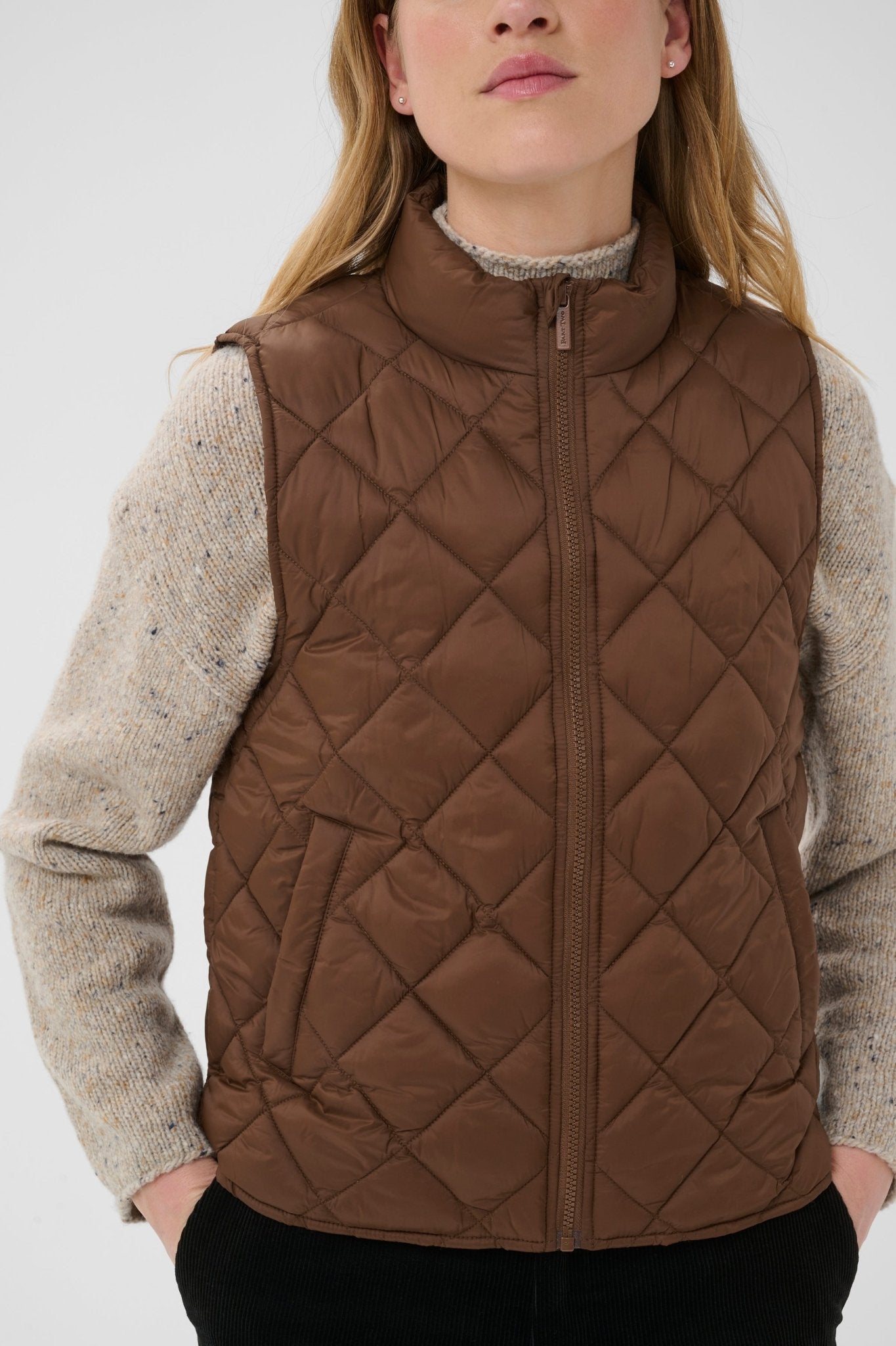 picture of Part Two Carlota Gilet - Downton Brown - Number Two - womens - fashion - clothing - Part Two 2