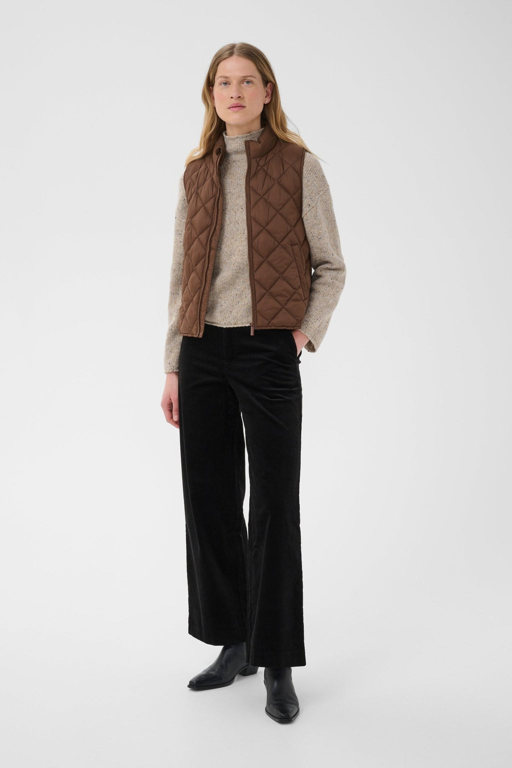picture of Part Two Carlota Gilet - Downton Brown - Number Two - womens - fashion - clothing - Part Two 3