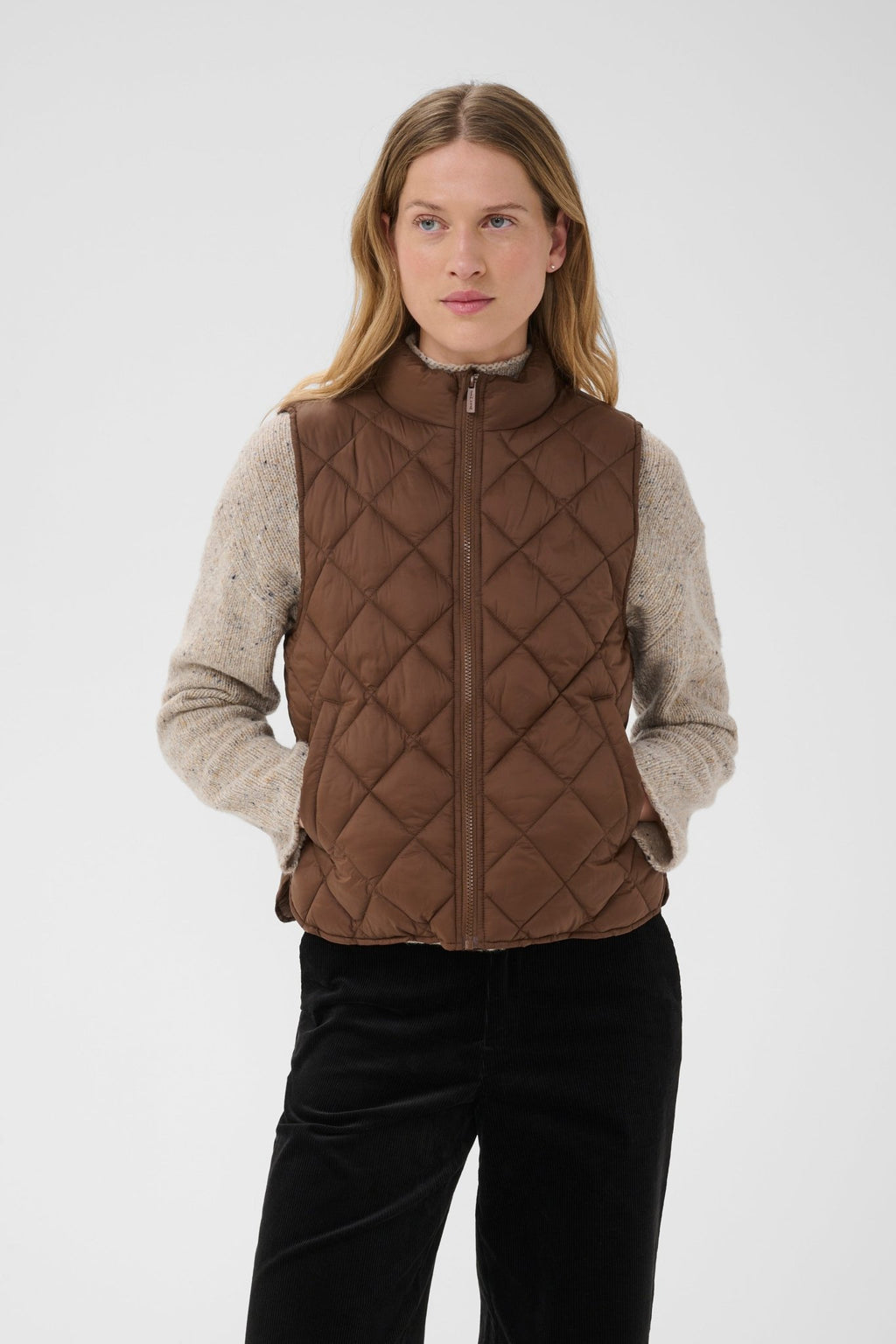 picture of Part Two Carlota Gilet - Downton Brown - Number Two - womens - fashion - clothing - Part Two 1