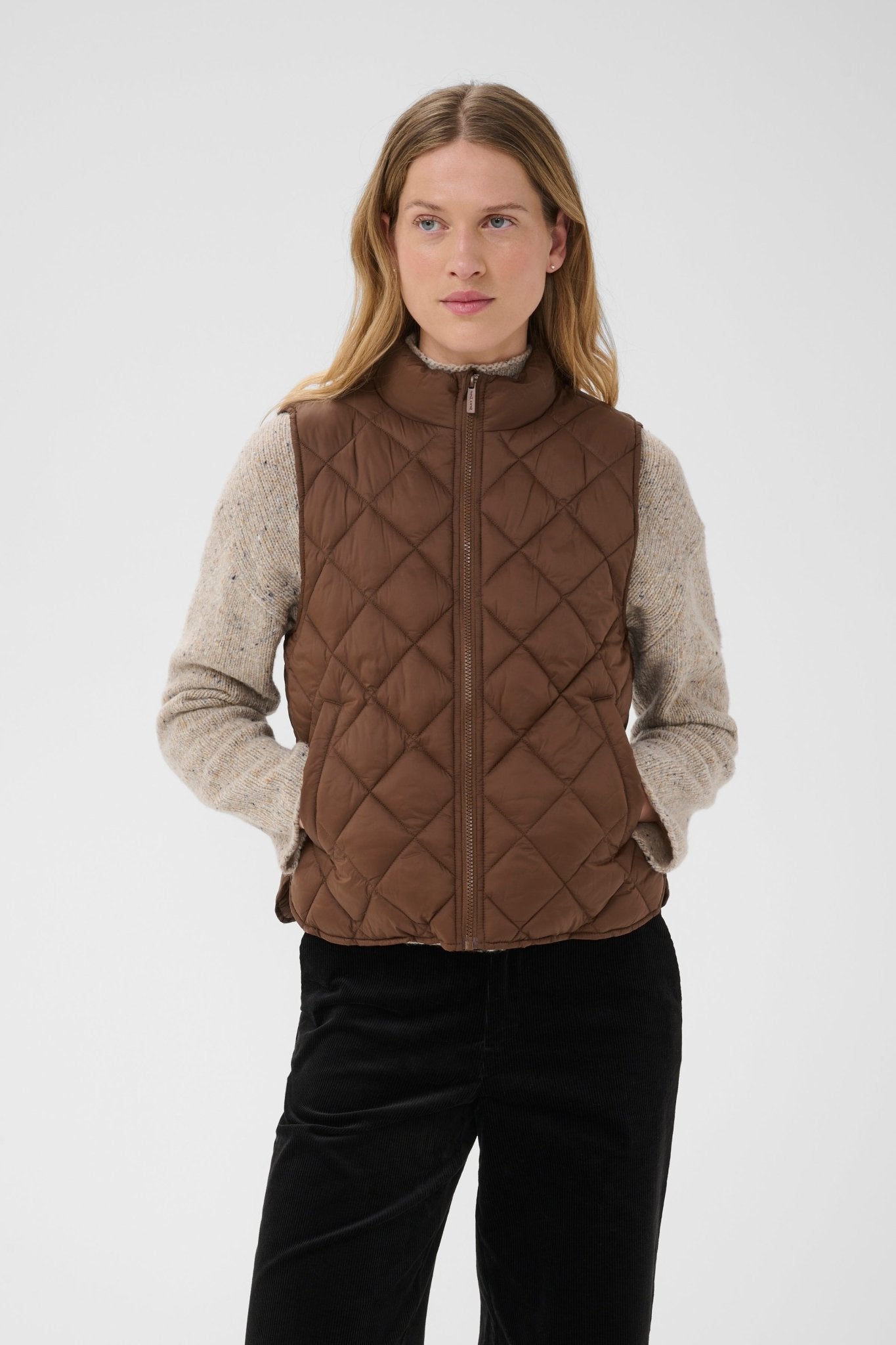 picture of Part Two Carlota Gilet - Downton Brown - Number Two - womens - fashion - clothing - Part Two 1