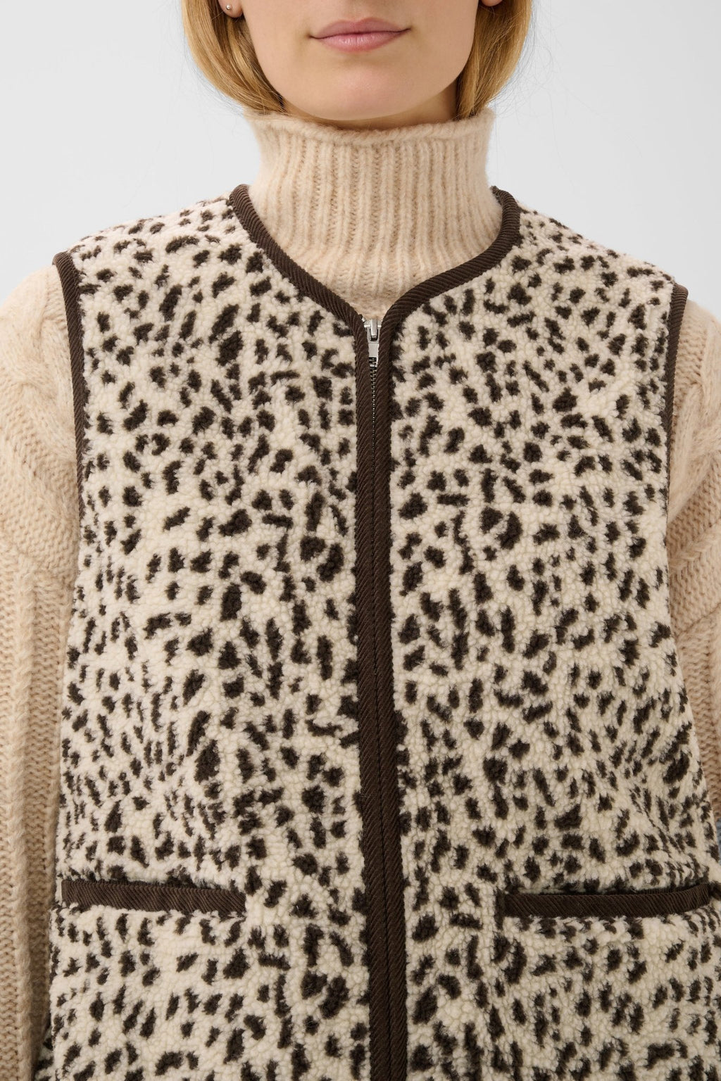 picture of Part Two Camelie Gilet - Neutral Spots - Number Two - womens - fashion - clothing - Part Two 6