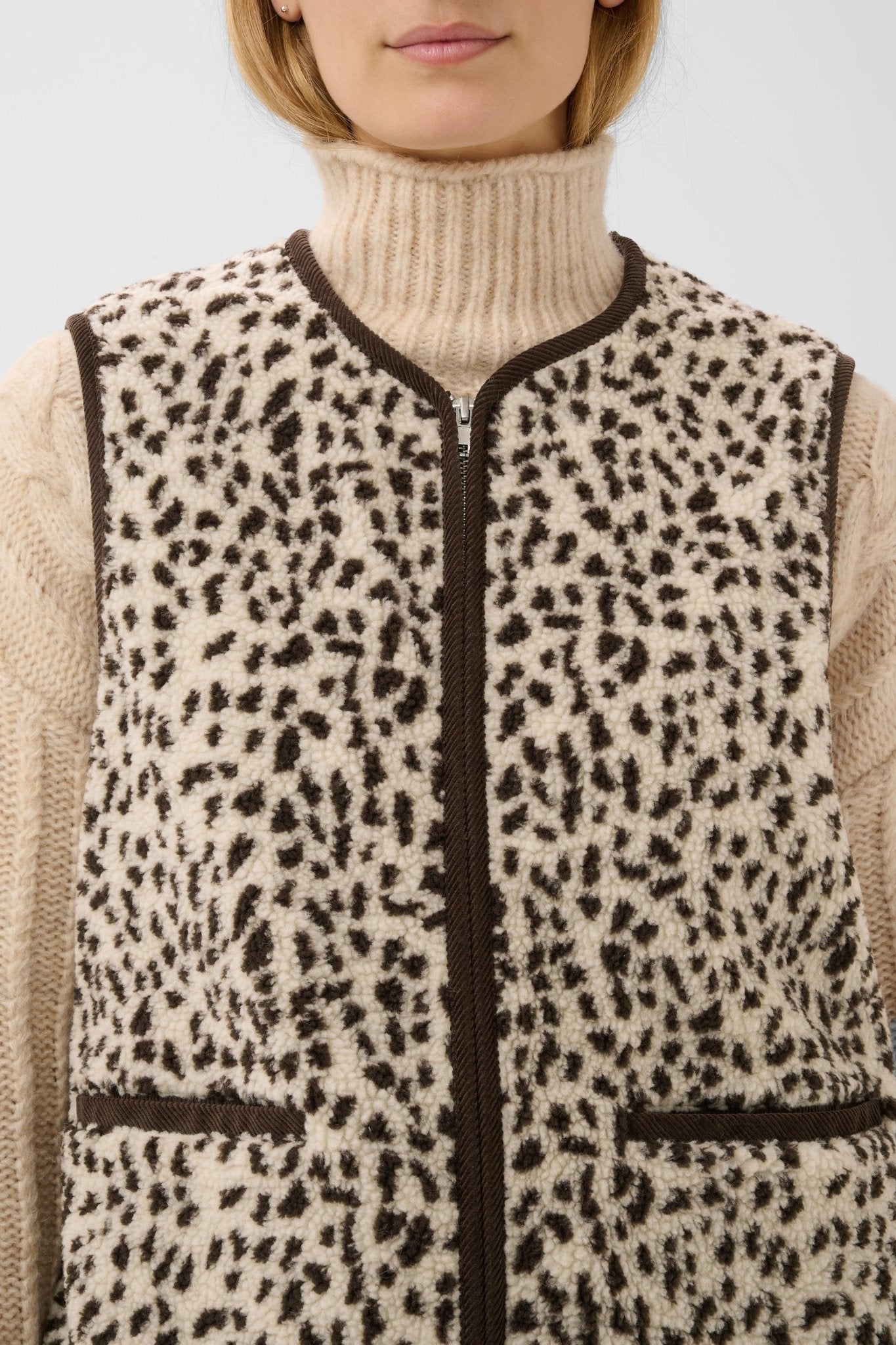 picture of Part Two Camelie Gilet - Neutral Spots - Number Two - womens - fashion - clothing - Part Two 6