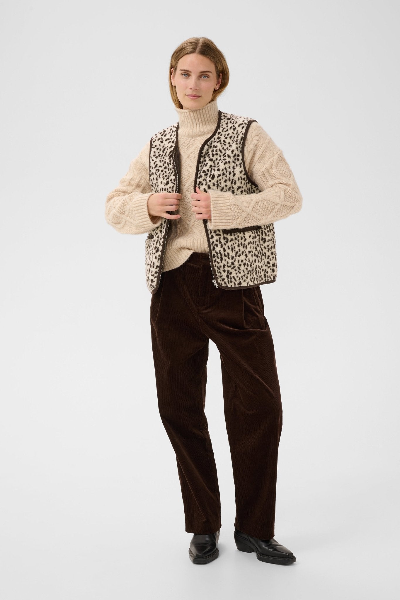 picture of Part Two Camelie Gilet - Neutral Spots - Number Two - womens - fashion - clothing - Part Two 2