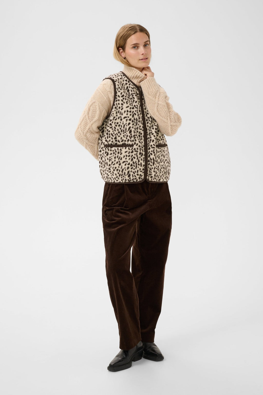 picture of Part Two Camelie Gilet - Neutral Spots - Number Two - womens - fashion - clothing - Part Two 4