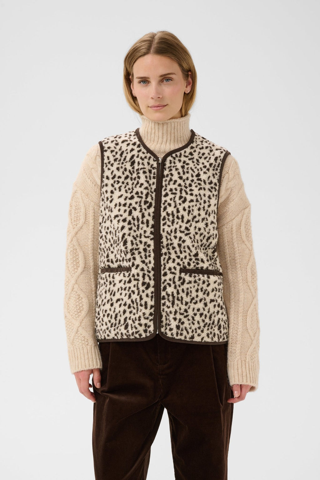 picture of Part Two Camelie Gilet - Neutral Spots - Number Two - womens - fashion - clothing - Part Two 5