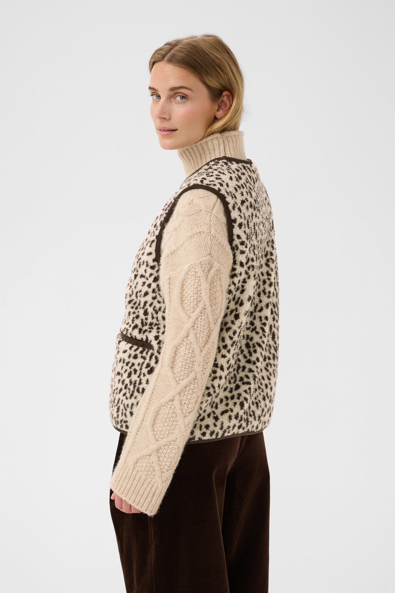 picture of Part Two Camelie Gilet - Neutral Spots - Number Two - womens - fashion - clothing - Part Two 3