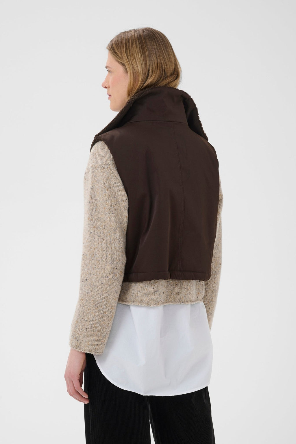 picture of Part Two Cathlin Teddy Gilet - Mole/Brown - Number Two - womens - fashion - clothing - Part Two 3