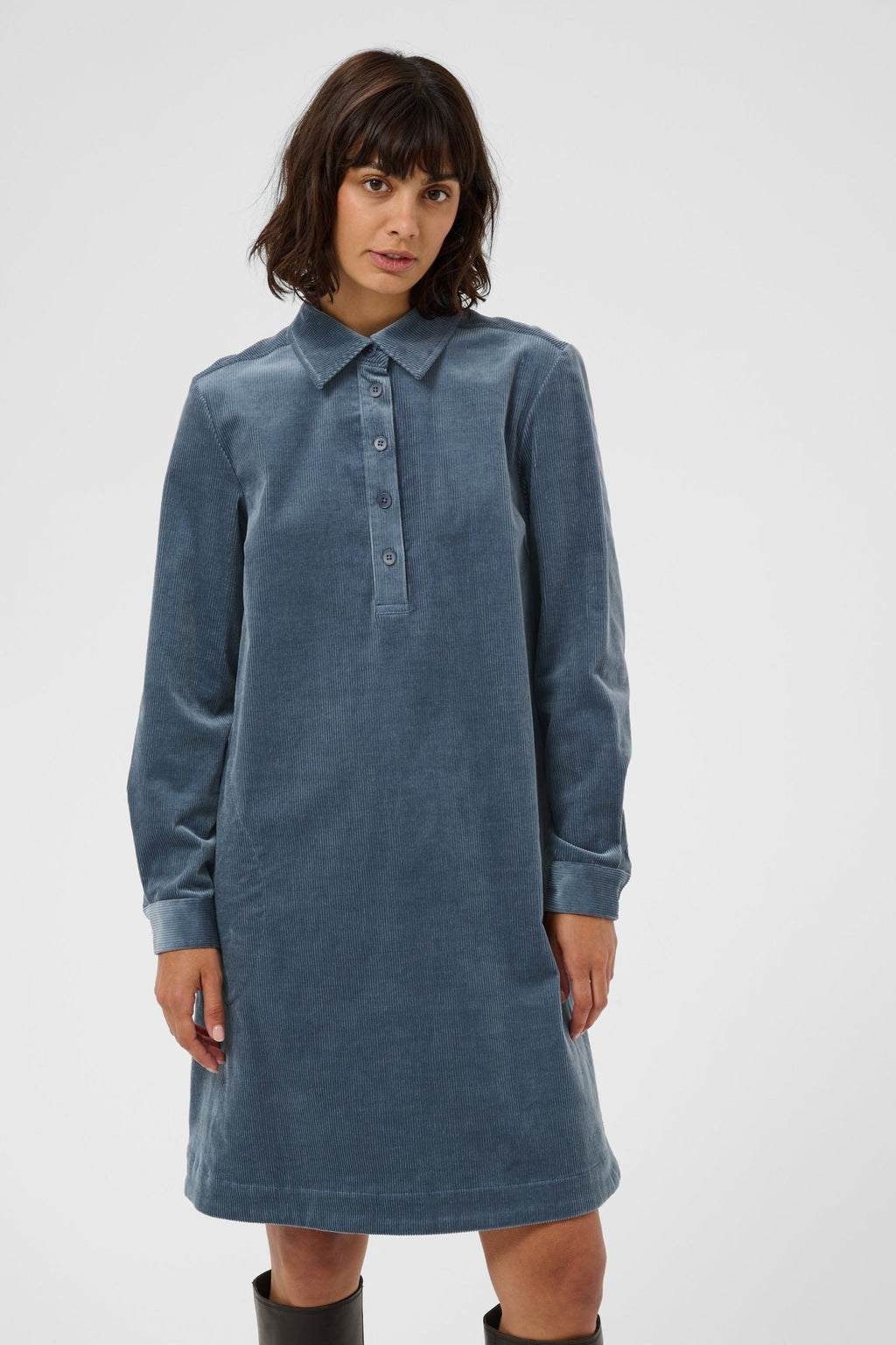 picture of Part Two Corintha Corduroy Dress - Flint Stone - Number Two - womens - fashion - clothing - Part Two 3