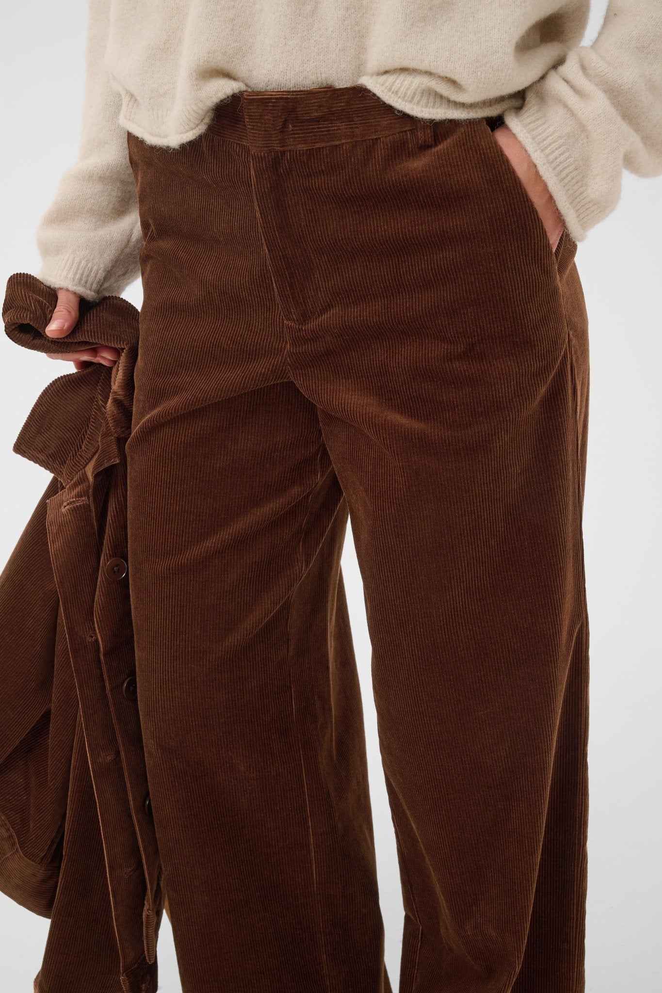 picture of Part Two Columba Corduroy Trouser - Downton Brown - Number Two - womens - fashion - clothing - Part Two 3