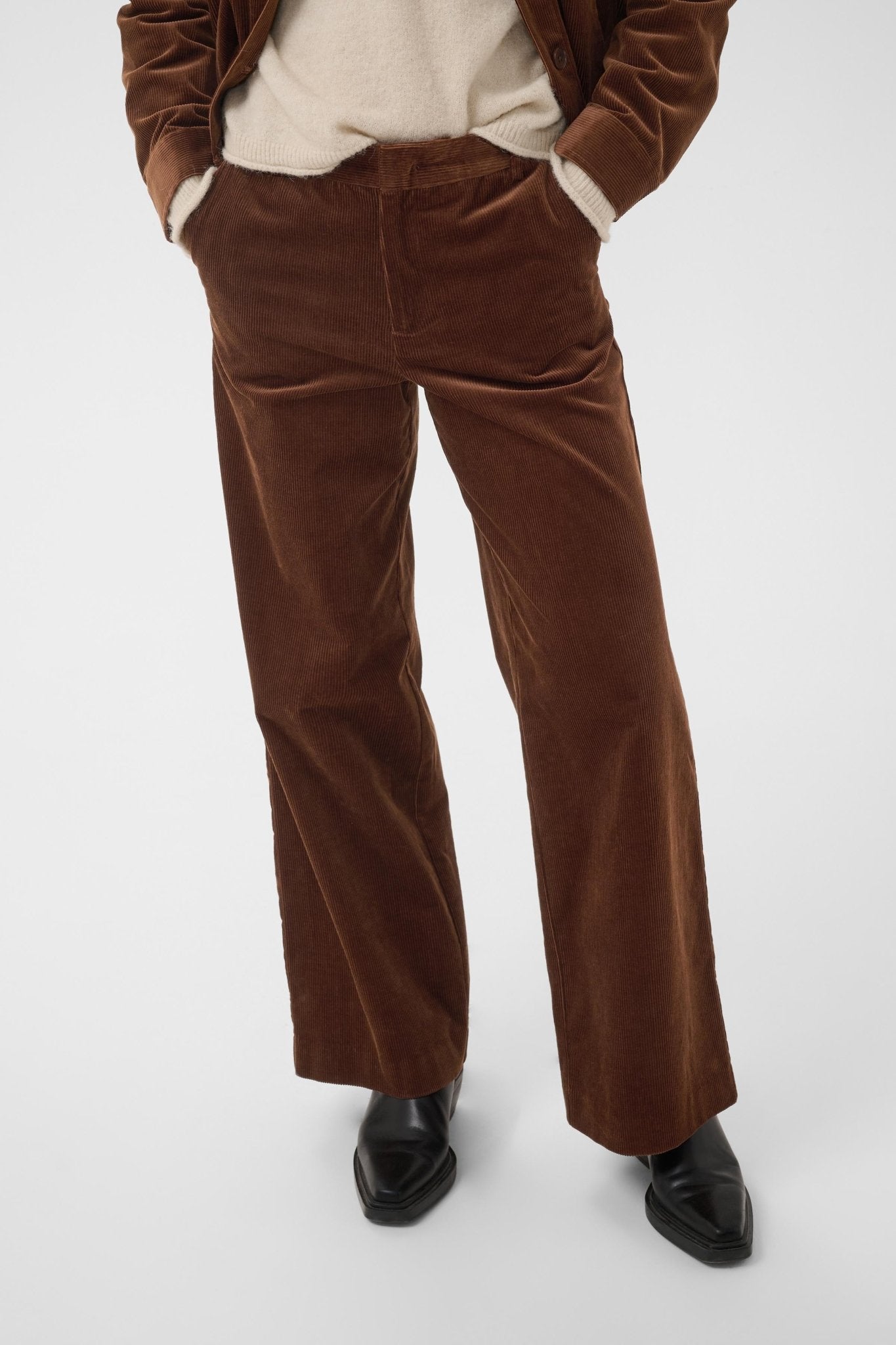 picture of Part Two Columba Corduroy Trouser - Downton Brown - Number Two - womens - fashion - clothing - Part Two 2