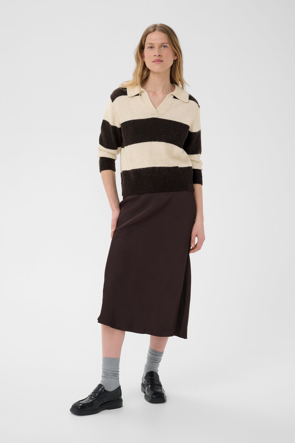 Part Two Charlott Pullover - Whitecap Grey/Mole Stripe