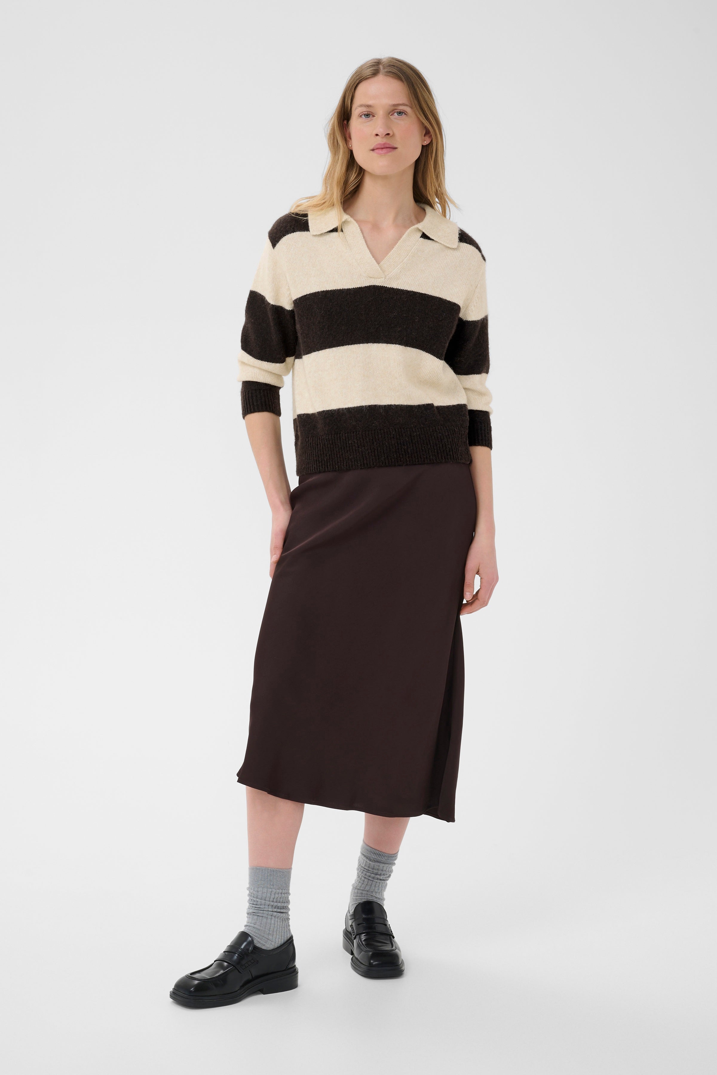 Part Two Charlott Pullover - Whitecap Grey/Mole Stripe