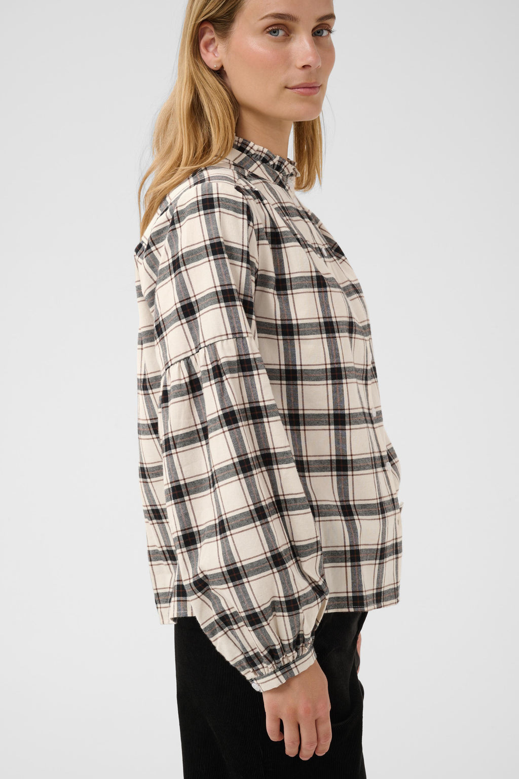 Part Two Samilla Shirt - Dark Navy/Mole Check