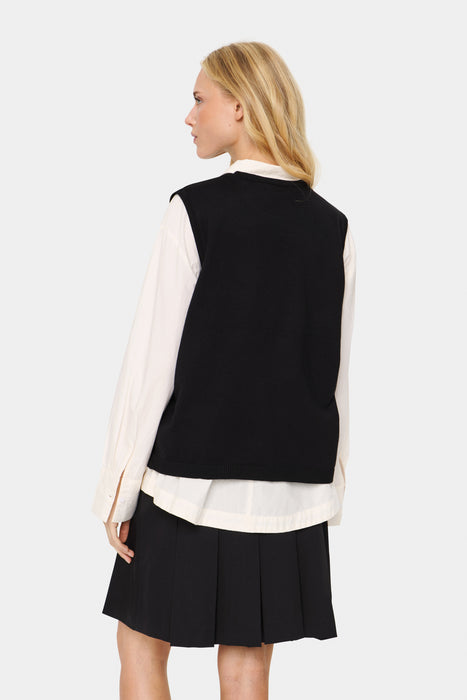 Saint Tropez MilaSZ R-Neck Pullover Black