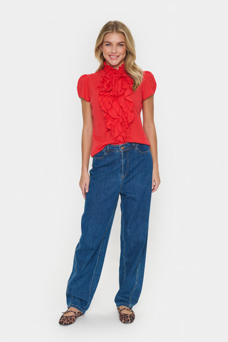 Saint Tropez TilliSZ Shirt Flame Scarlet
