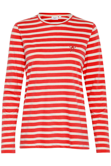 Saint Tropez IdaliaSZ T-shirt Flame Scarlet White Stripe