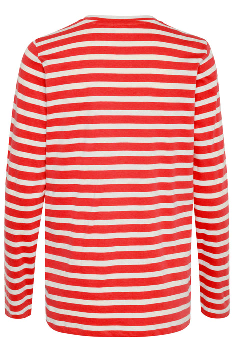 Saint Tropez IdaliaSZ T-shirt Flame Scarlet White Stripe