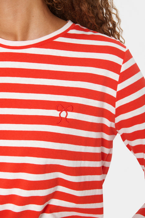 Saint Tropez IdaliaSZ T-shirt Flame Scarlet White Stripe